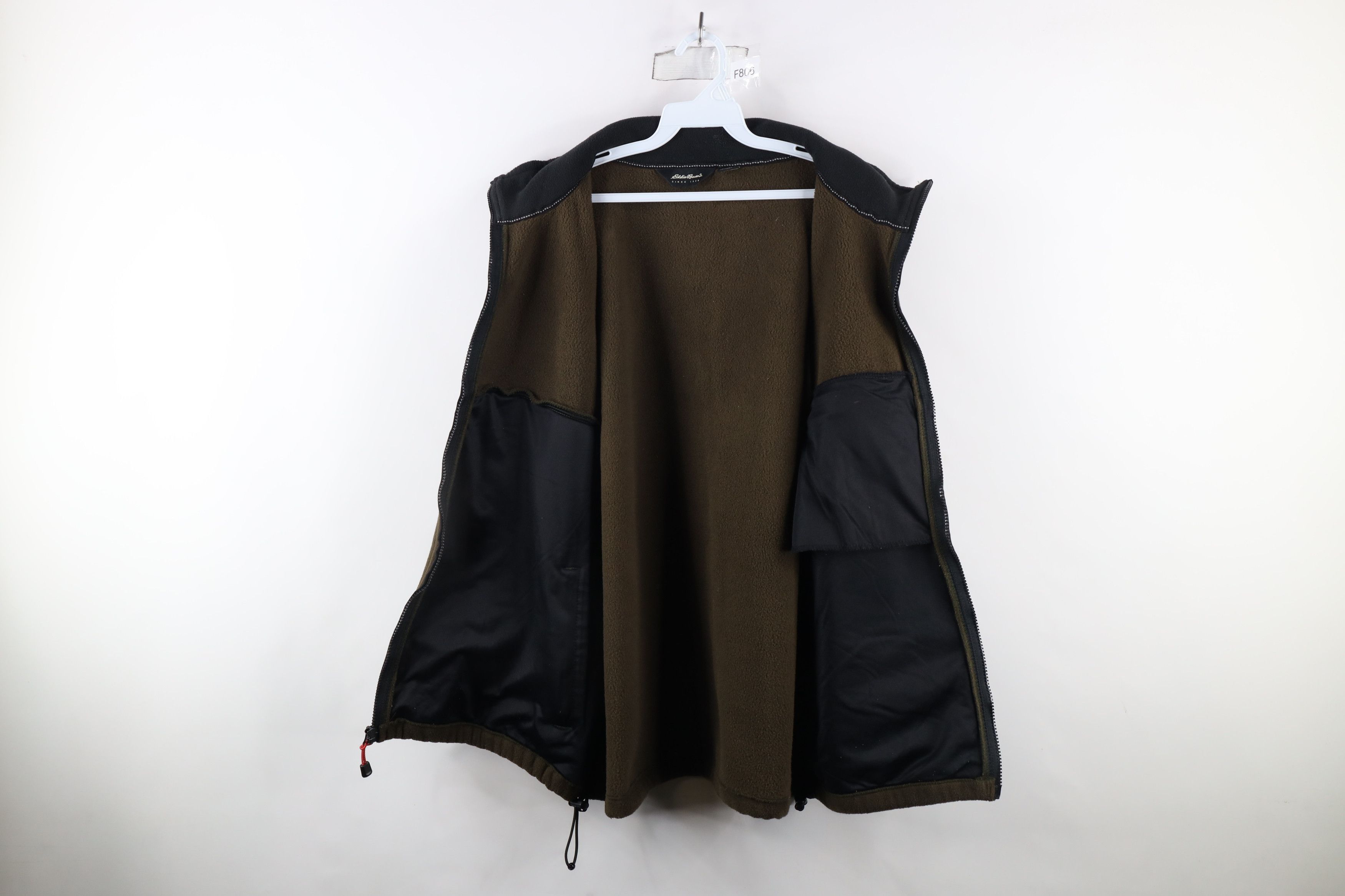 Eddie Bauer × Vintage Vintage 90s Eddie Bauer Fleece Vest Jacket Olive Green Size US XL / EU 56 / 4 - 7 Thumbnail