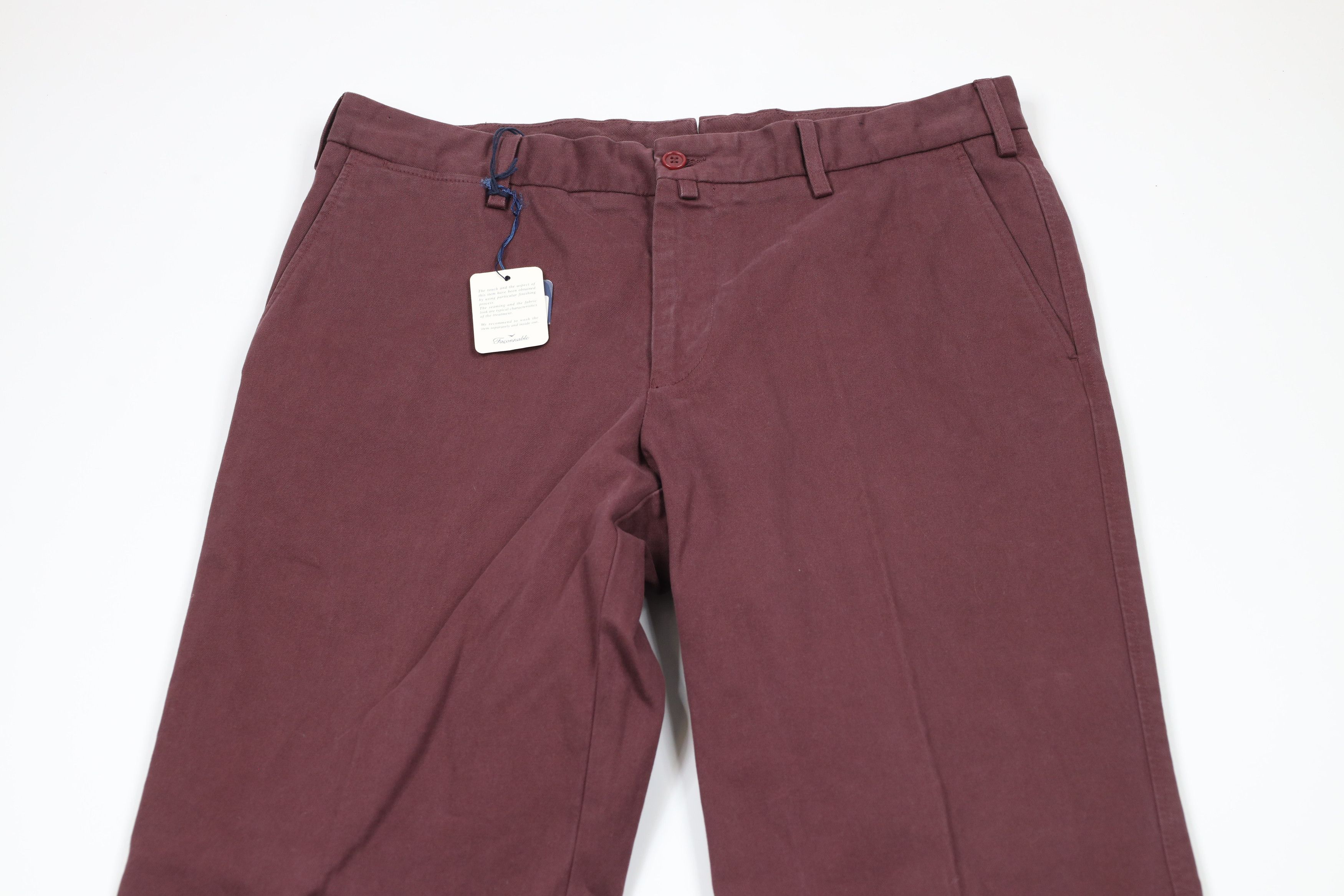Faconnable × Vintage New Faconnable Straight Leg Heavy Cotton Chino Pants Slacks Size US 34 / EU 50 - 2 Thumbnail