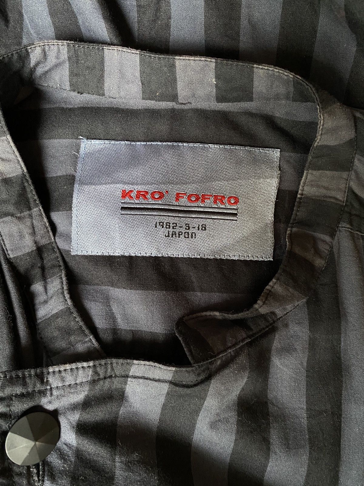 Designer × Japanese Brand KRO' FOFRO Stripes Mandarin Collar shirt Size US XL / EU 56 / 4 - 15 Thumbnail