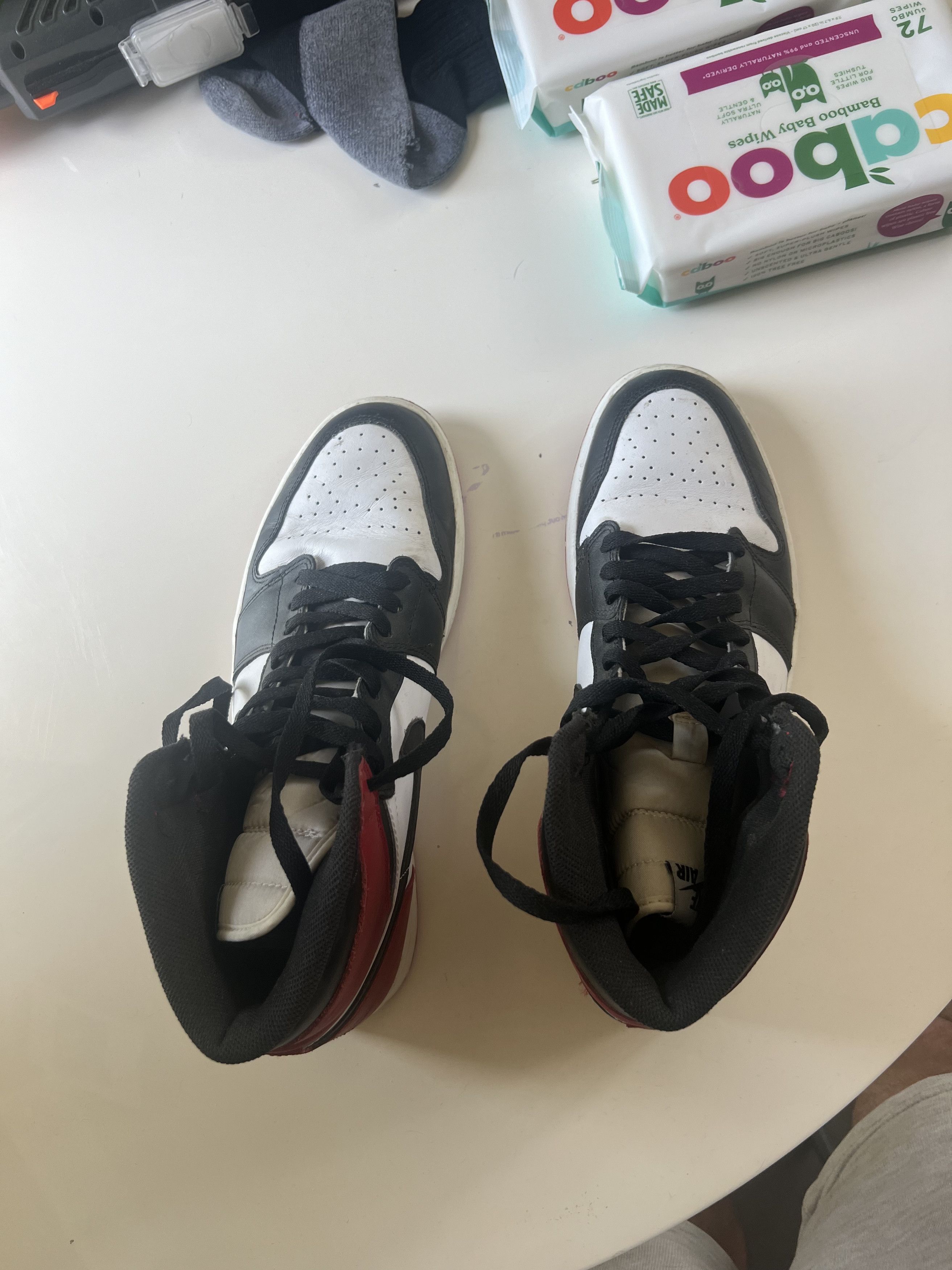 Jordan Brand Jordan 1 Black Toe 2016 Size US 11 / EU 44 - 5 Thumbnail