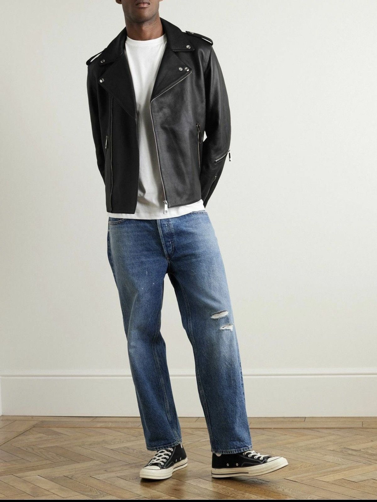 A.P.C. × JW Anderson A.P.C. x JW Anderson Morgan Leather Biker Jacket Black- NEW Size US XXL / EU 58 / 5 - 3 Thumbnail