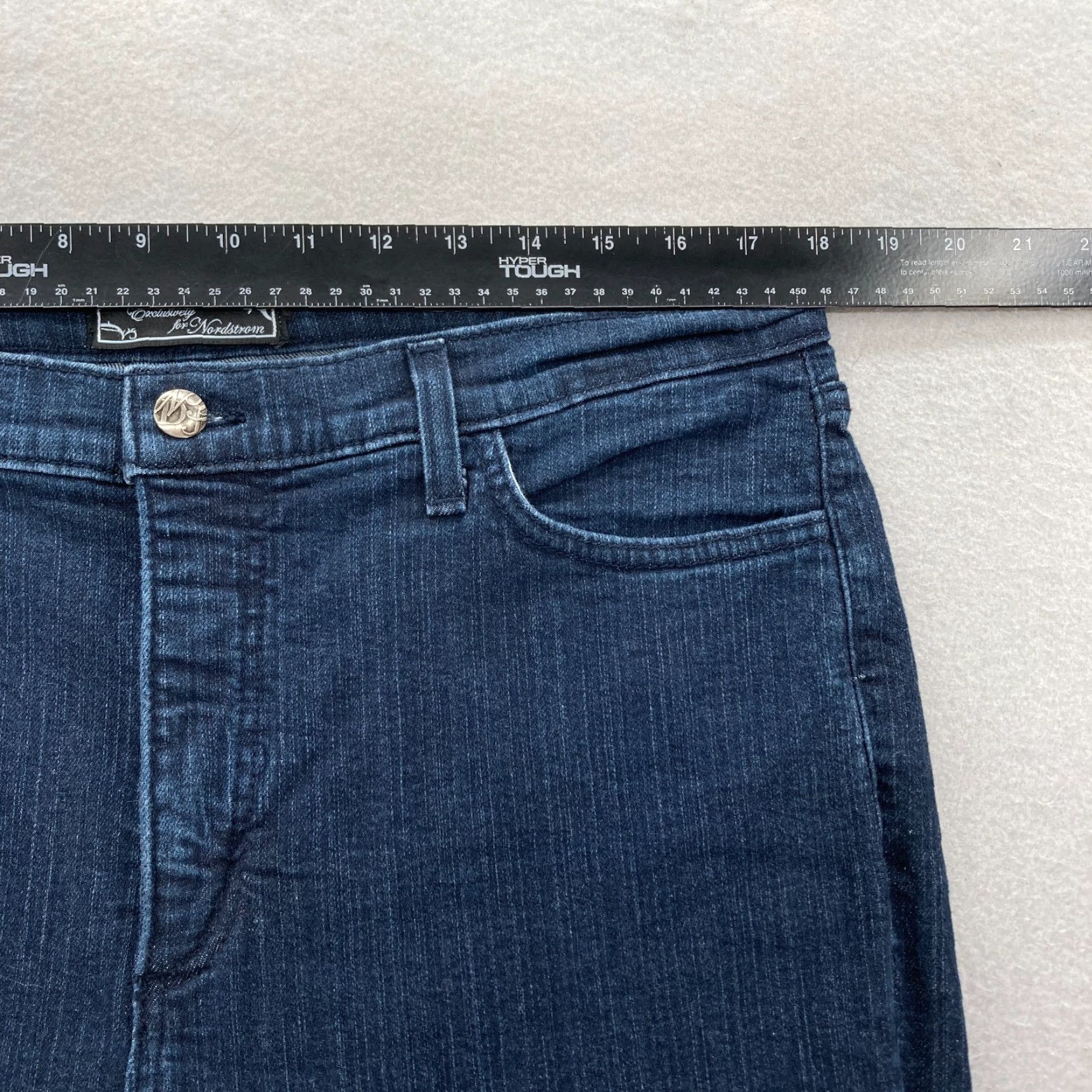 NYDJ NYDJ Bootcut Jeans Women's 16 Dark Blue Stretch Denim High Rise Comfort Regular Pocket City College Preppy Size 38" / US 16 / IT 52 - 7 Thumbnail