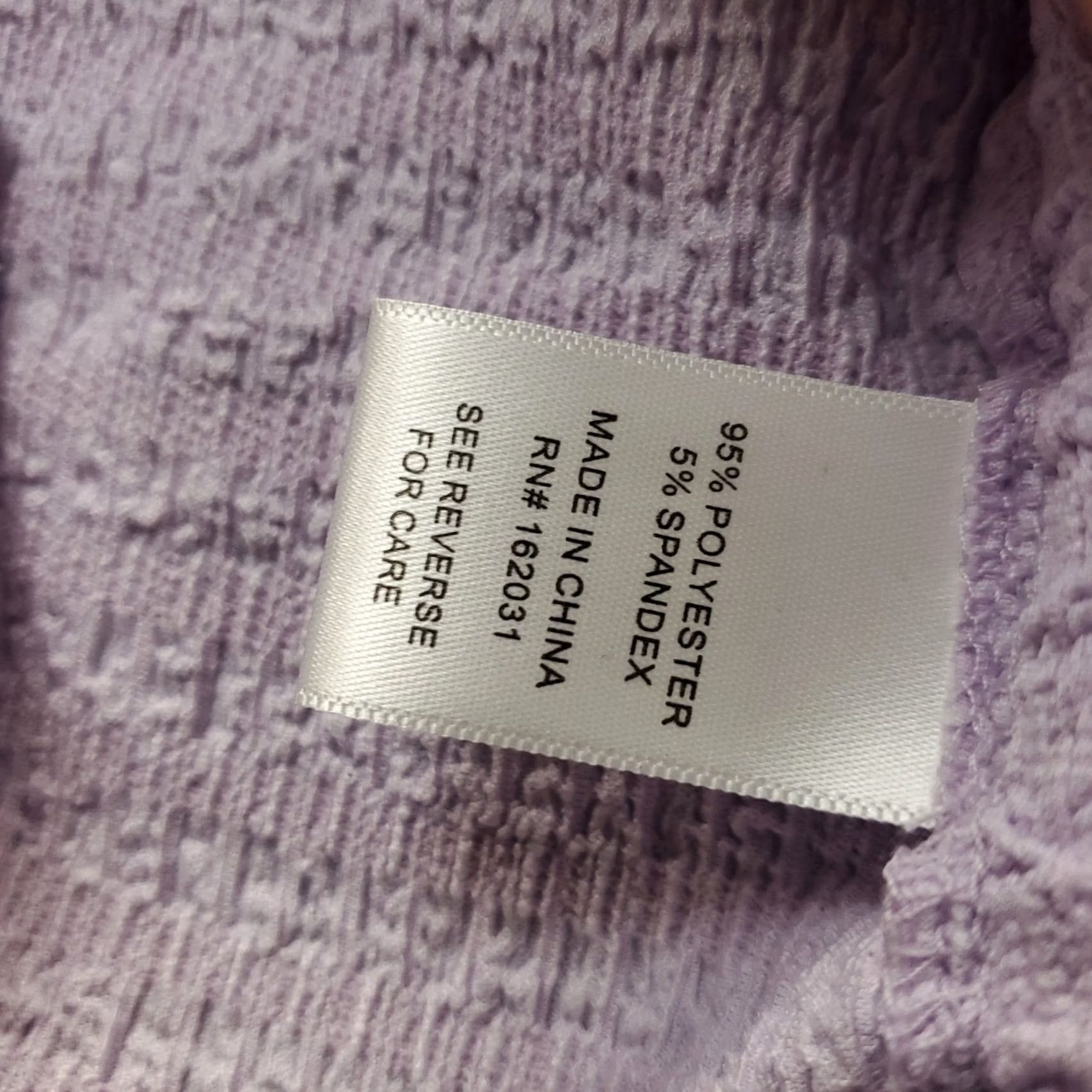Vintage Tint & Shadow Blouse Top Womens S Purple Textured Short Sleeve Side Tie V-Neck Body Size S / US 4 / IT 40 - 6 Thumbnail