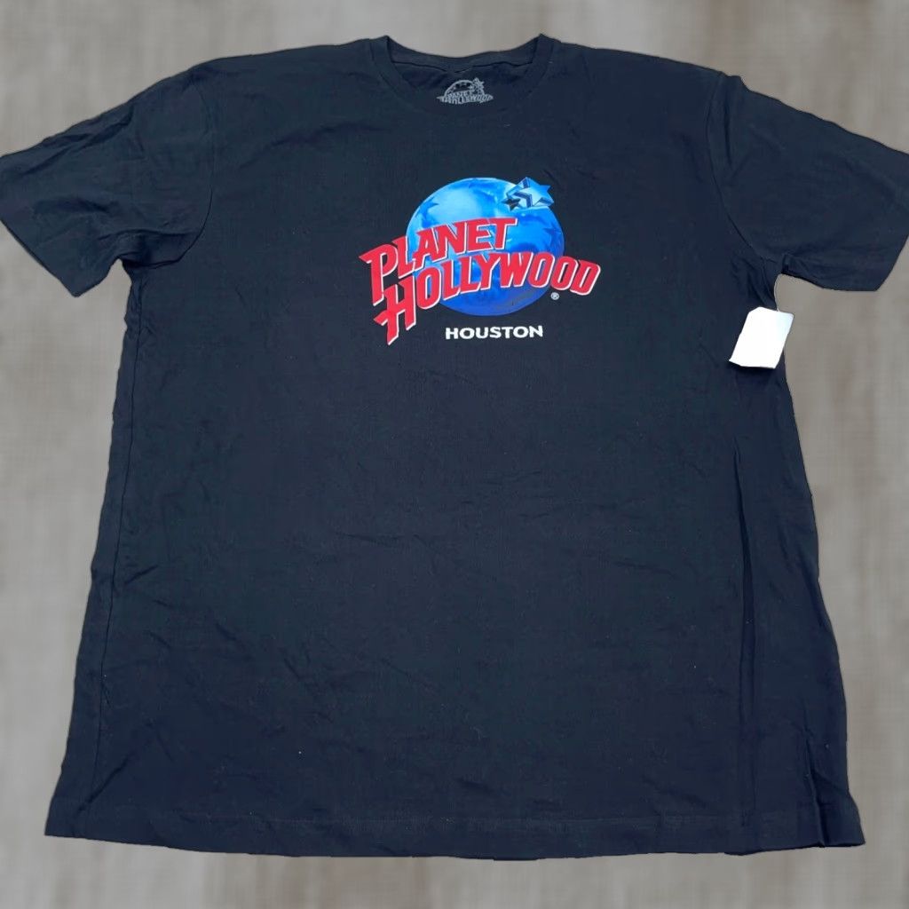 Planet Hollywood Planet Hollywood Shirt Men XL Black Logo 90s Retro Houston Tee Adult T-Shirt Shirt Mens Size US XL / EU 56 / 4 - 1 Thumbnail