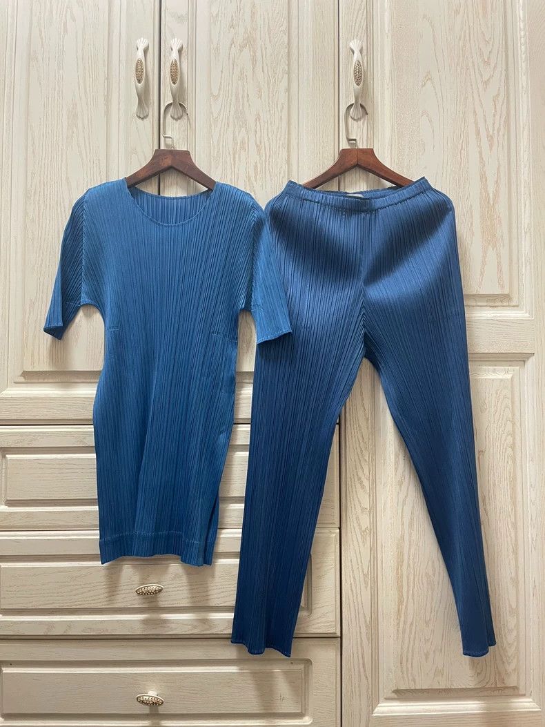 Issey Miyake issey miyake size:3 Blue short-sleeved shirt 2505-Nextarro Size XXS / US 00 / IT 34 - 1 Thumbnail