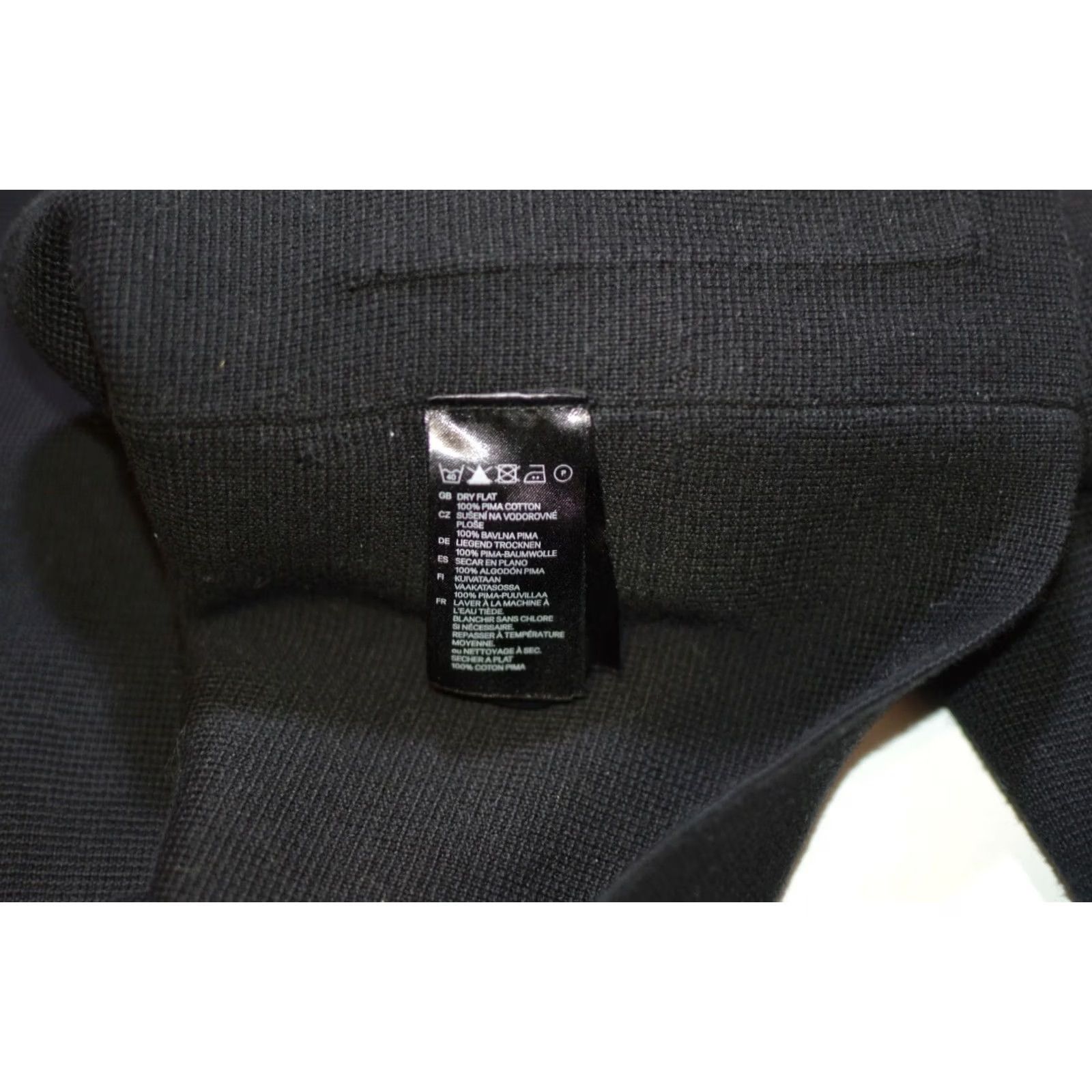 Vintage Wmns Sonia Rykiel x H&M Pima Cotton Sweater Blazer Jacket XS Women Cardigan Black 100% Cotton 1990s 2000s Men/Women not applicable Size XS / US 0-2 / IT 36-38 - 7 Thumbnail