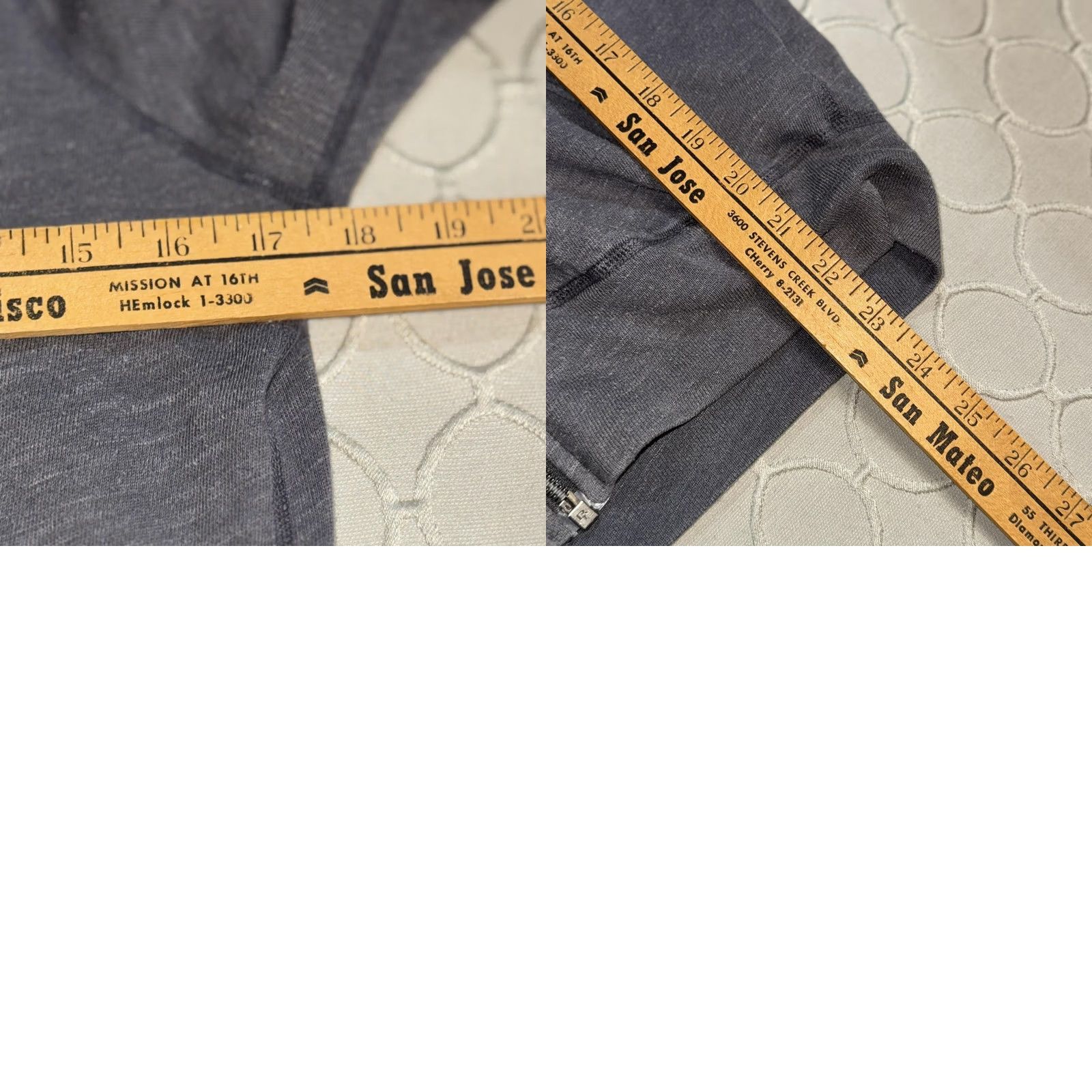 James Perse James Perse Hoodie Womens Small Gray Full Zip Raglan 3/4 Sleeves Pockets Made in USA Size S / US 4 / IT 40 - 8 Thumbnail