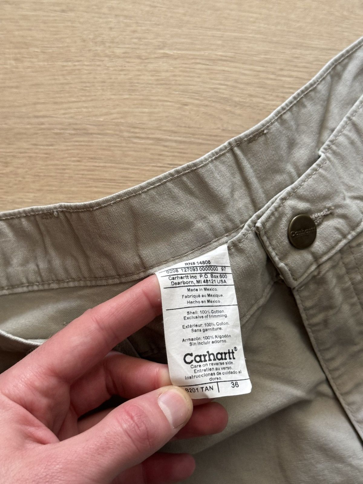 Carhartt Vintage Carhartt Original Fit Tan Baggy Double Knee Shorts Size US 36 / EU 52 - 4 Thumbnail
