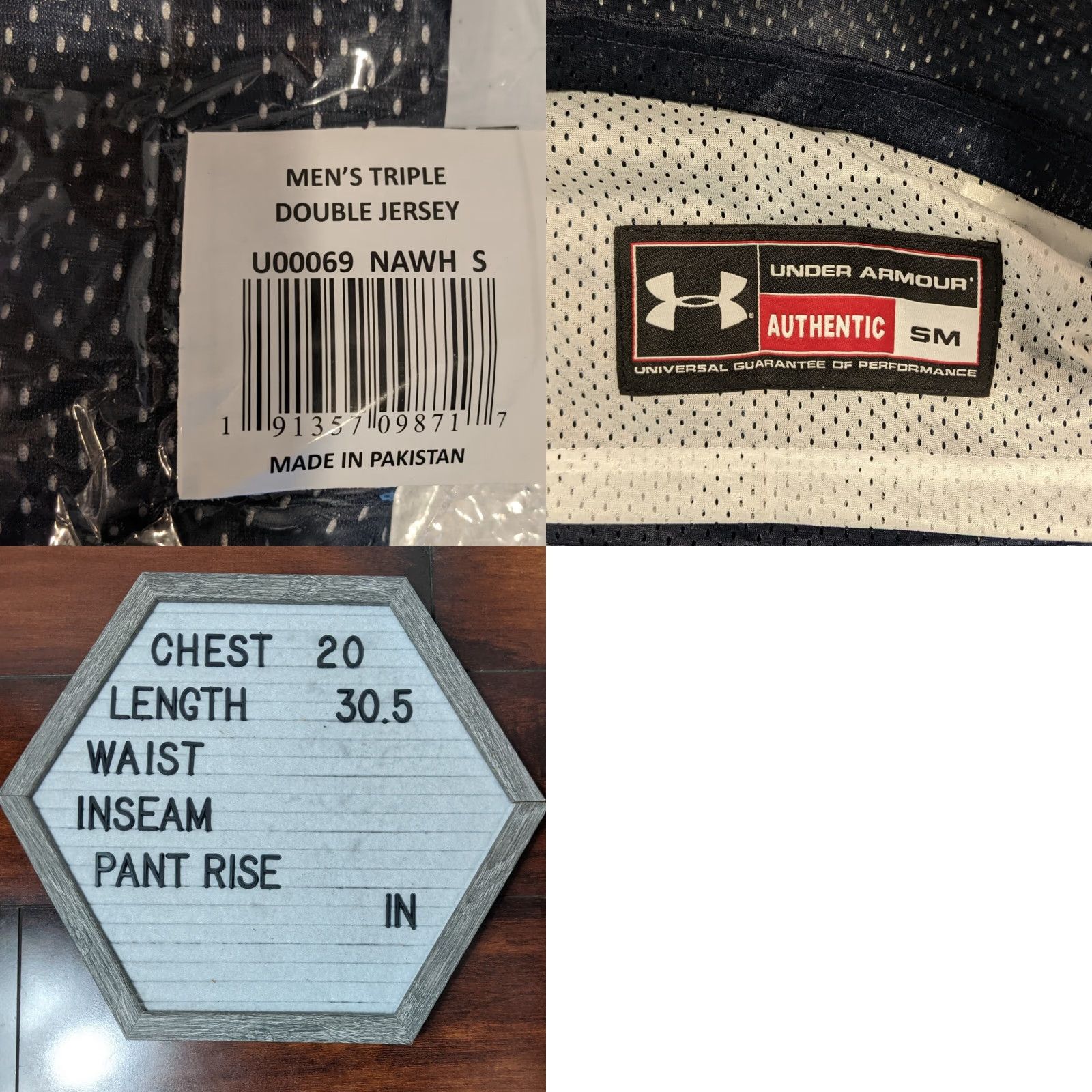 Under Armour Reversible Basketball Jersey Mens Size Small Tank Blue Solid Sleeveless Athletic Performance Sports Shirt