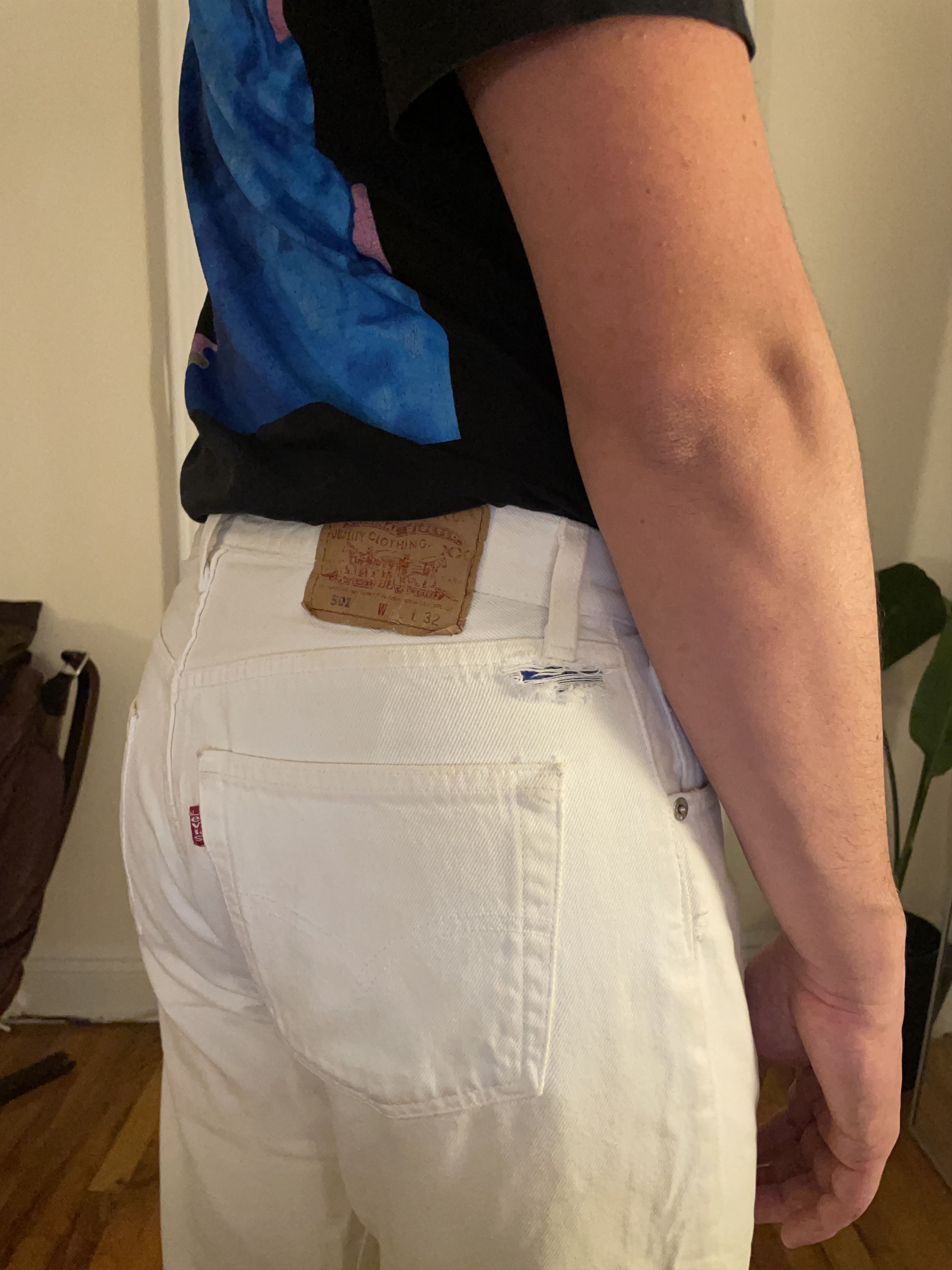Levi's Vintage Clothing White Vintage Levi 501's Size US 31 - 1 Thumbnail