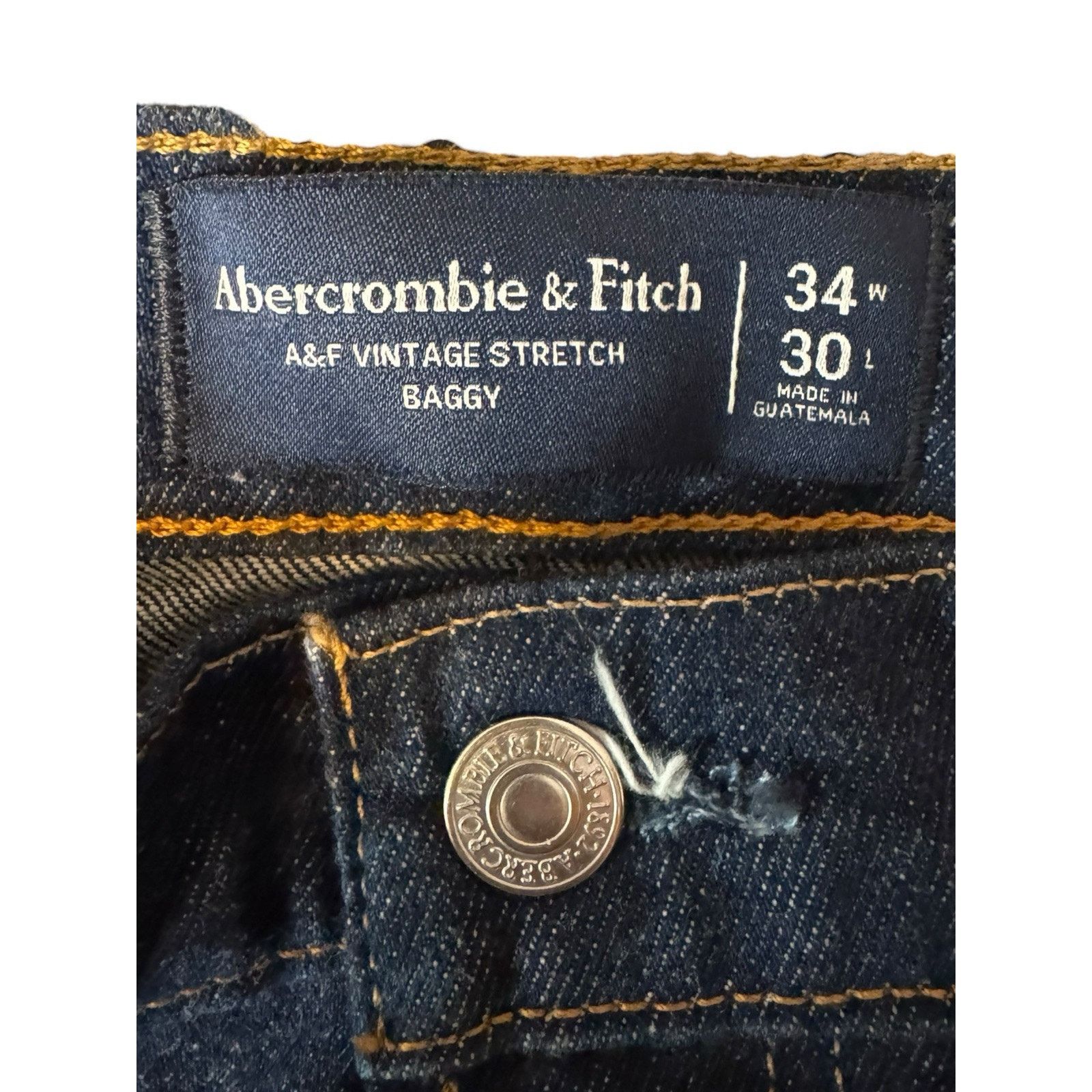 Abercrombie & Fitch ABERCROMBIE AND FITCH Vintage Stretch Baggy Jeans Size US 26 / EU 42 - 8 Thumbnail