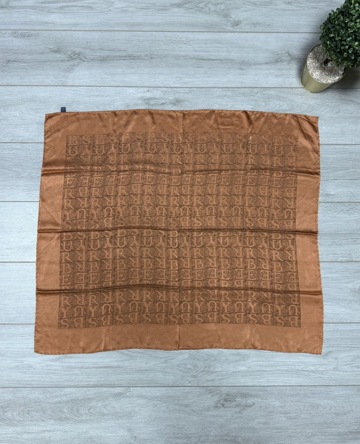 Burberry Burberry monogram letters vintage silk scarf authentic Size ONE SIZE - 1 Thumbnail