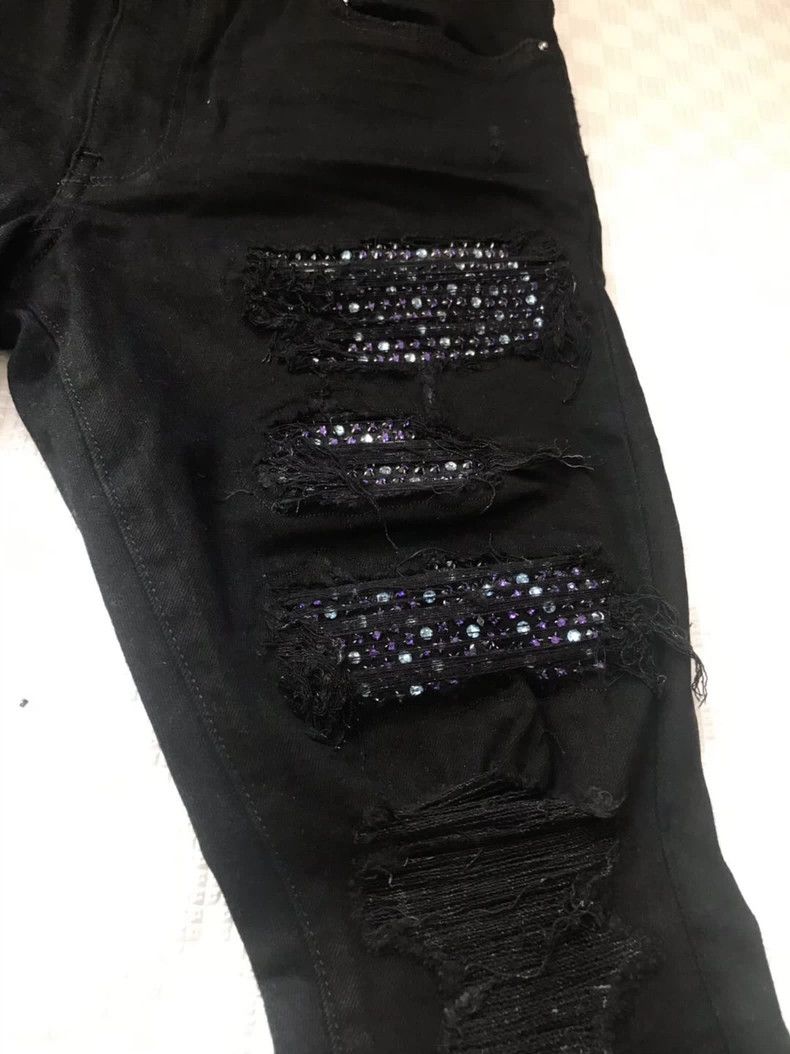 Amiri Amiri limited high-end purple dual-color diamond denim pan Size US 31 - 3 Thumbnail