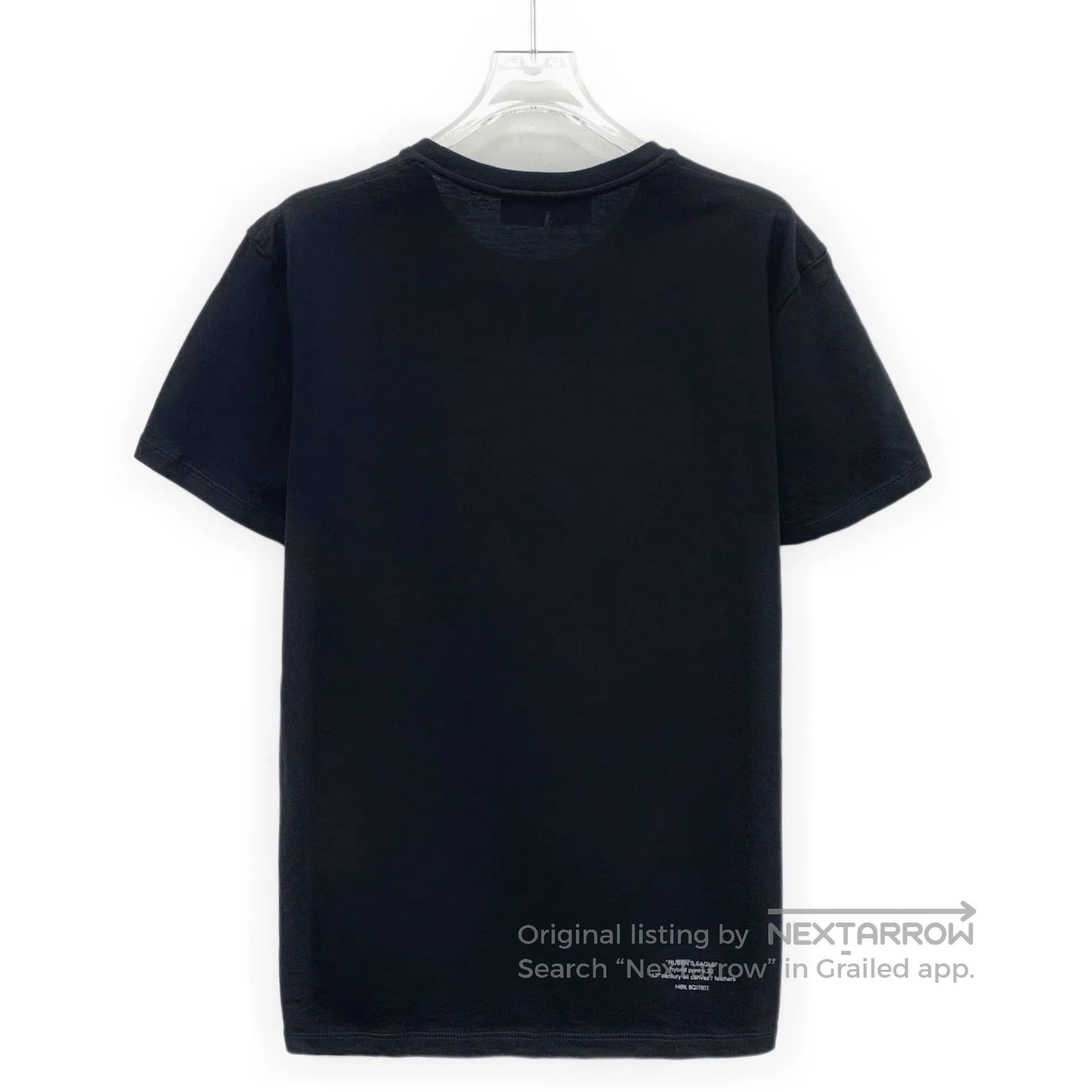 Neil Barrett Neil Barrett Black Angel Eagle Print Cotton Round Neck Sho Size US S / EU 44-46 / 1 - 2 Thumbnail