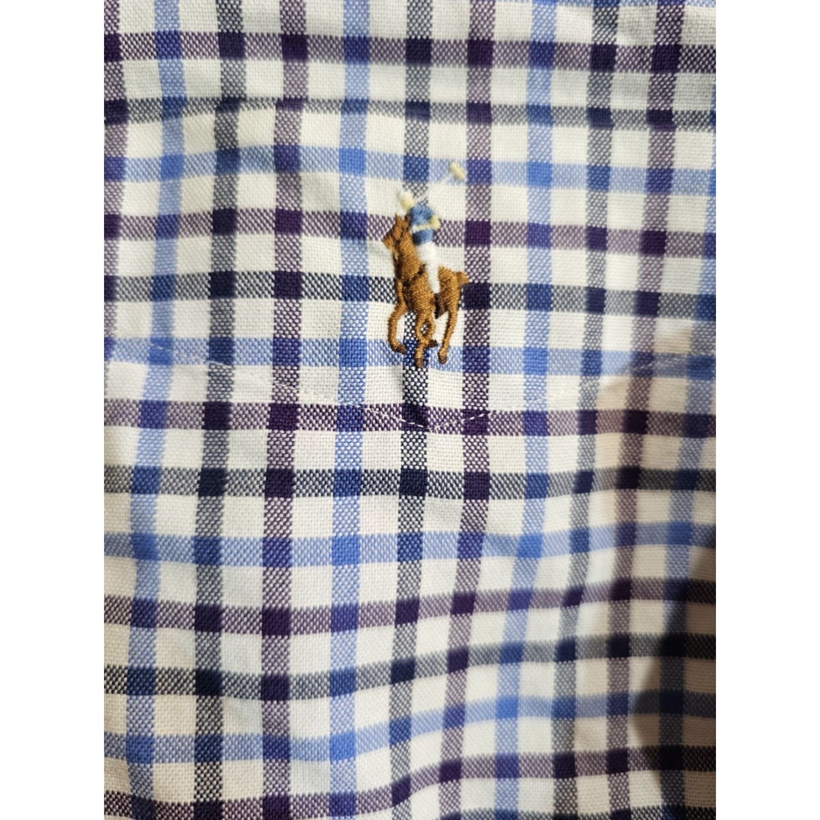 Ralph Lauren Ralph Lauren NWTs Classic Oxford Button-up Shirt Blue Purple Check Mens Sm Size US S / EU 44-46 / 1 - 4 Thumbnail