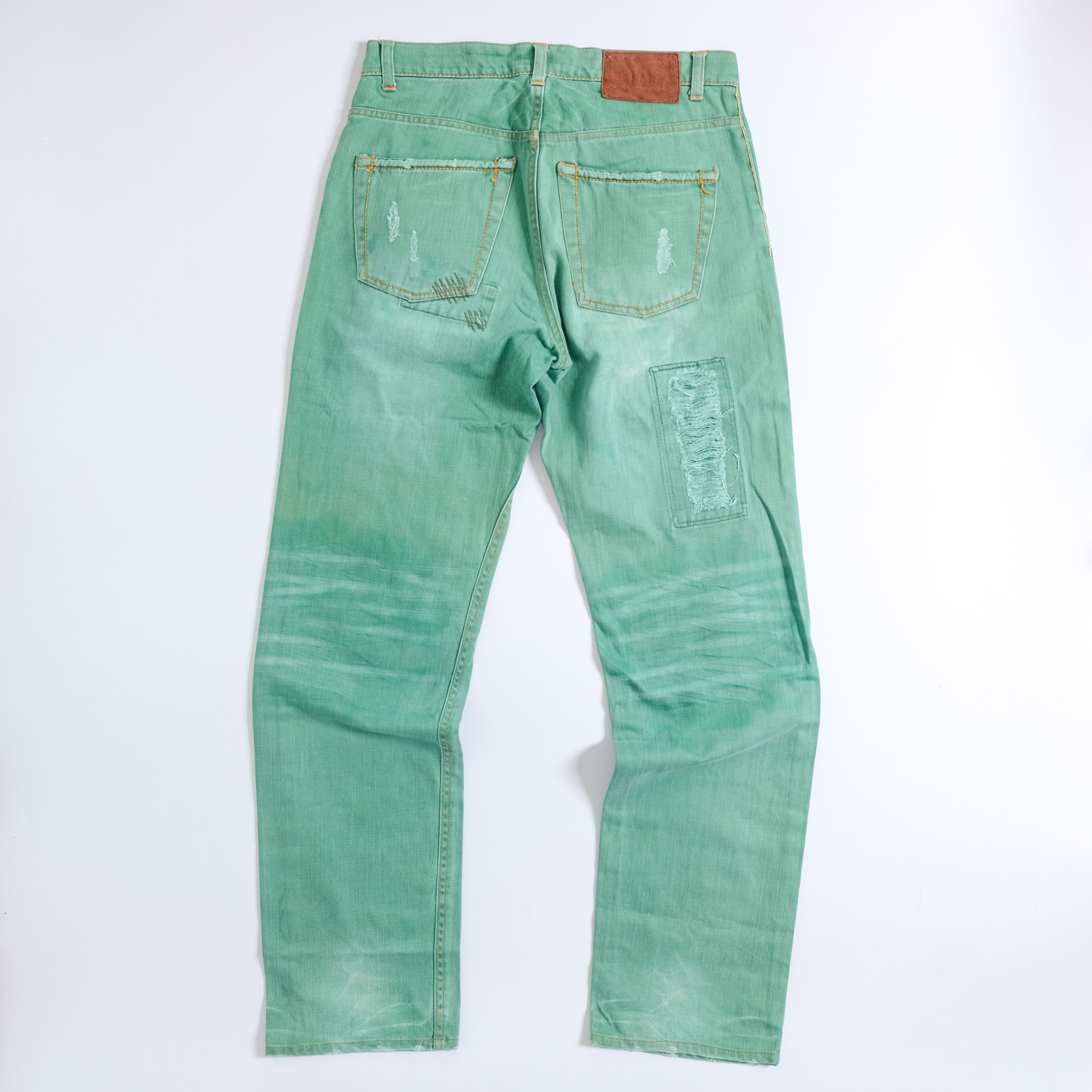 Global Work Global Work patchwork ripped denim jeans (japan) Size US 35 - 4 Thumbnail