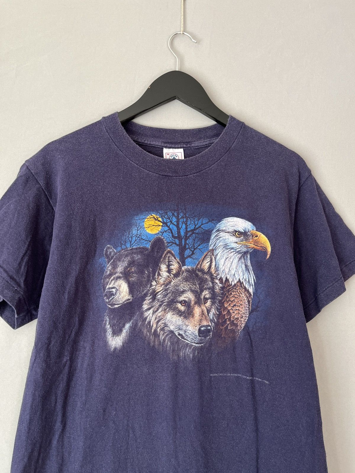 Vintage 1996 Vintage American Heritage Eagle Bear Wolf Single Stitch Size US M / EU 48-50 / 2 - 2 Thumbnail