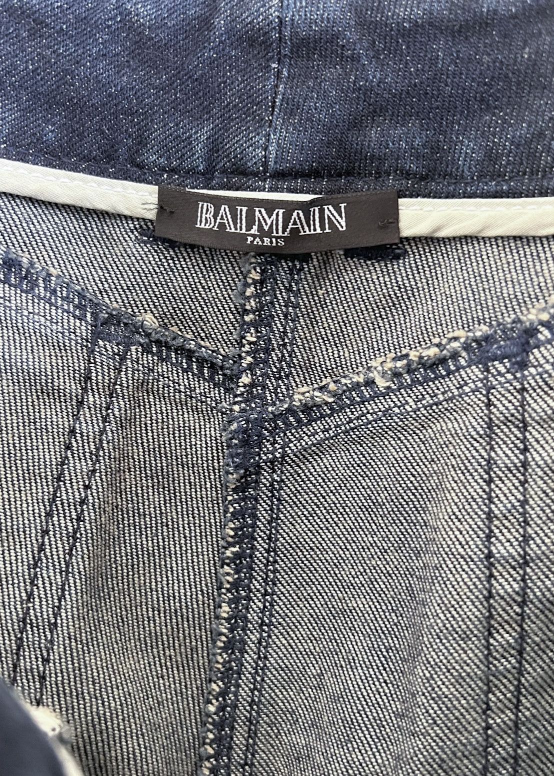 Balmain Balmain Washed Indigo Blue Biker Skinny Jeans Size 27" / US 4 / IT 40 - 5 Thumbnail