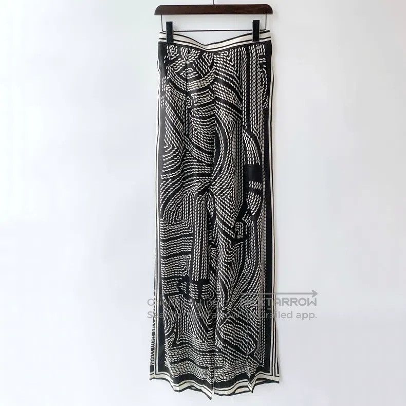 Hermes Hermes 100% mulberry silk wide-leg pants Size 24" / US 00 / IT 34 - 2 Thumbnail