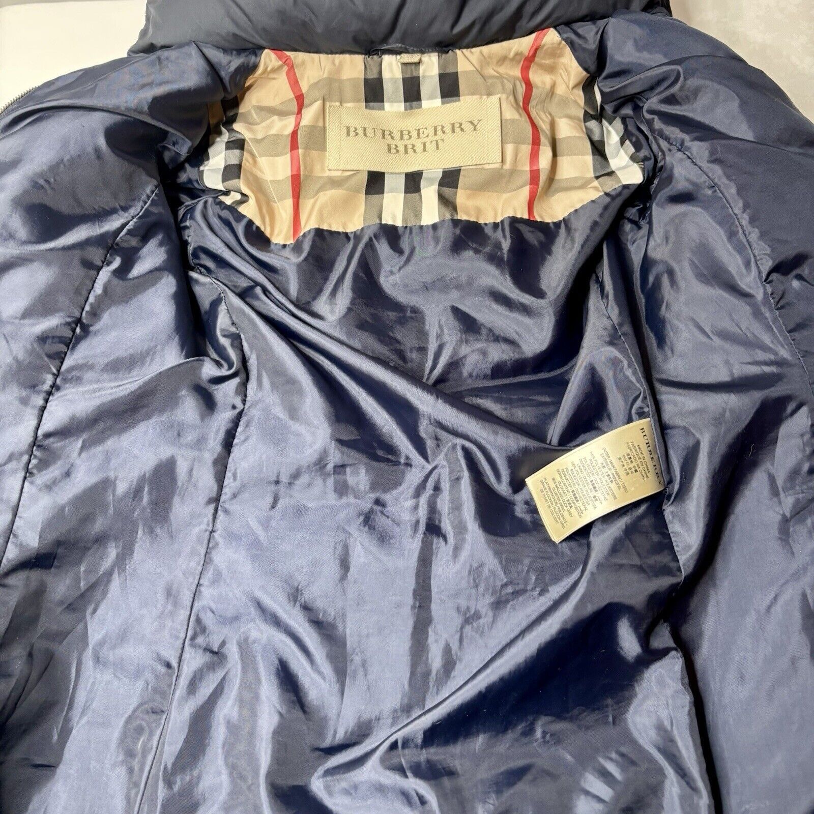 Burberry Burberry Brit W's Navy Down Parka Coat XS Size XS / US 0-2 / IT 36-38 - 18 Thumbnail