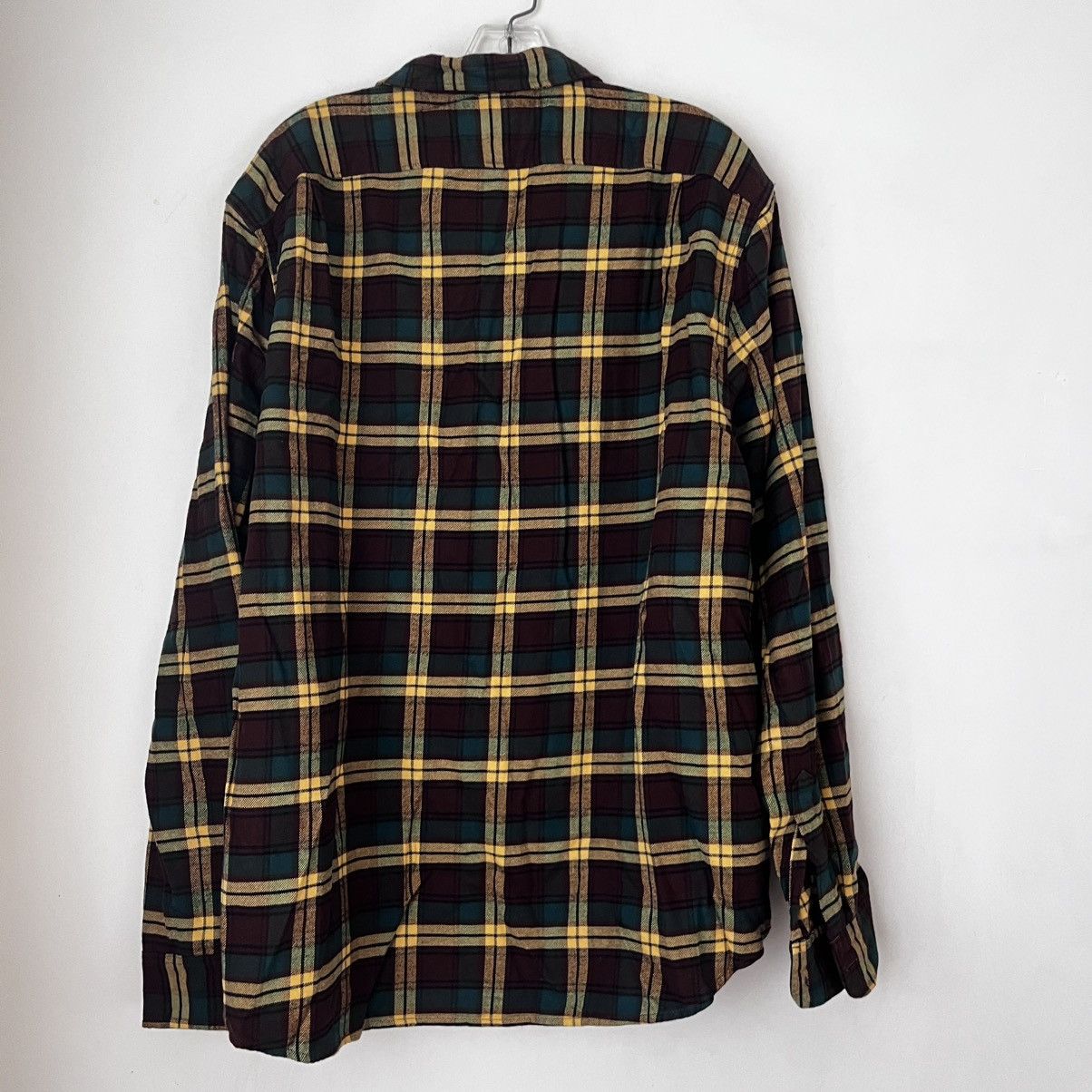 J.Crew J. Crew Midweight Flannel Workshirt Brown Yellow Plaid XL Size US XL / EU 56 / 4 - 4 Thumbnail