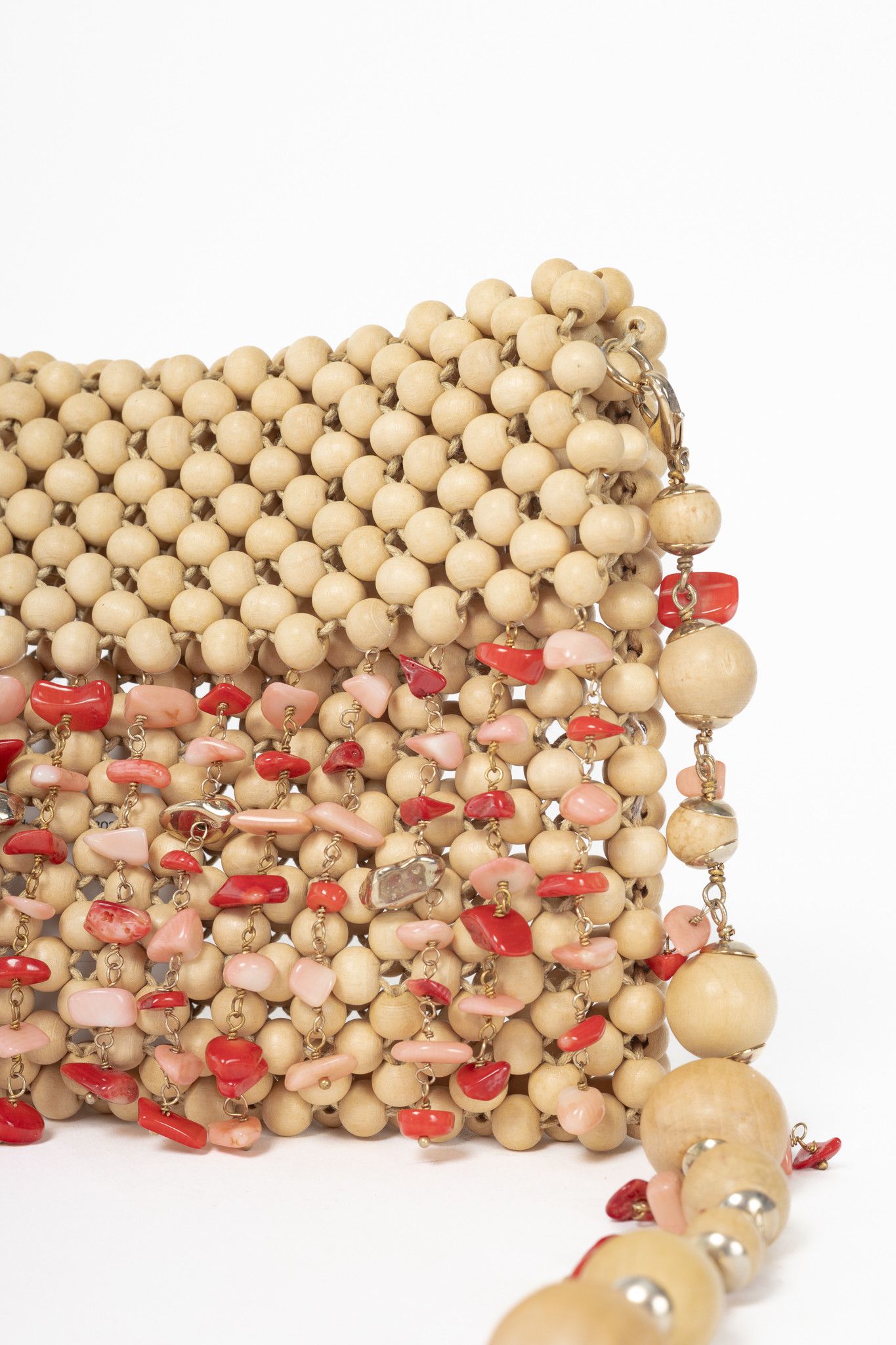 Other Rosantica Aquila Beige Wood-Bead Dangling-Resin Crossbody Size ONE SIZE - 7 Thumbnail