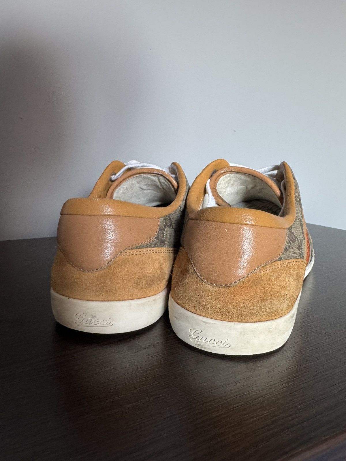 Gucci Gucci Ace GG monogram canvas leather sneakers Size US 8 / EU 41 - 9 Thumbnail