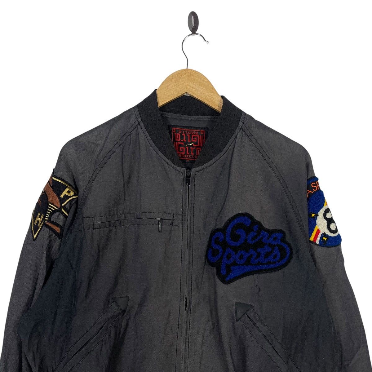 Giro Vintage Giro Sports Racing Bomber Jacket Grey Patch Varsity Size US M / EU 48-50 / 2 - 2 Thumbnail
