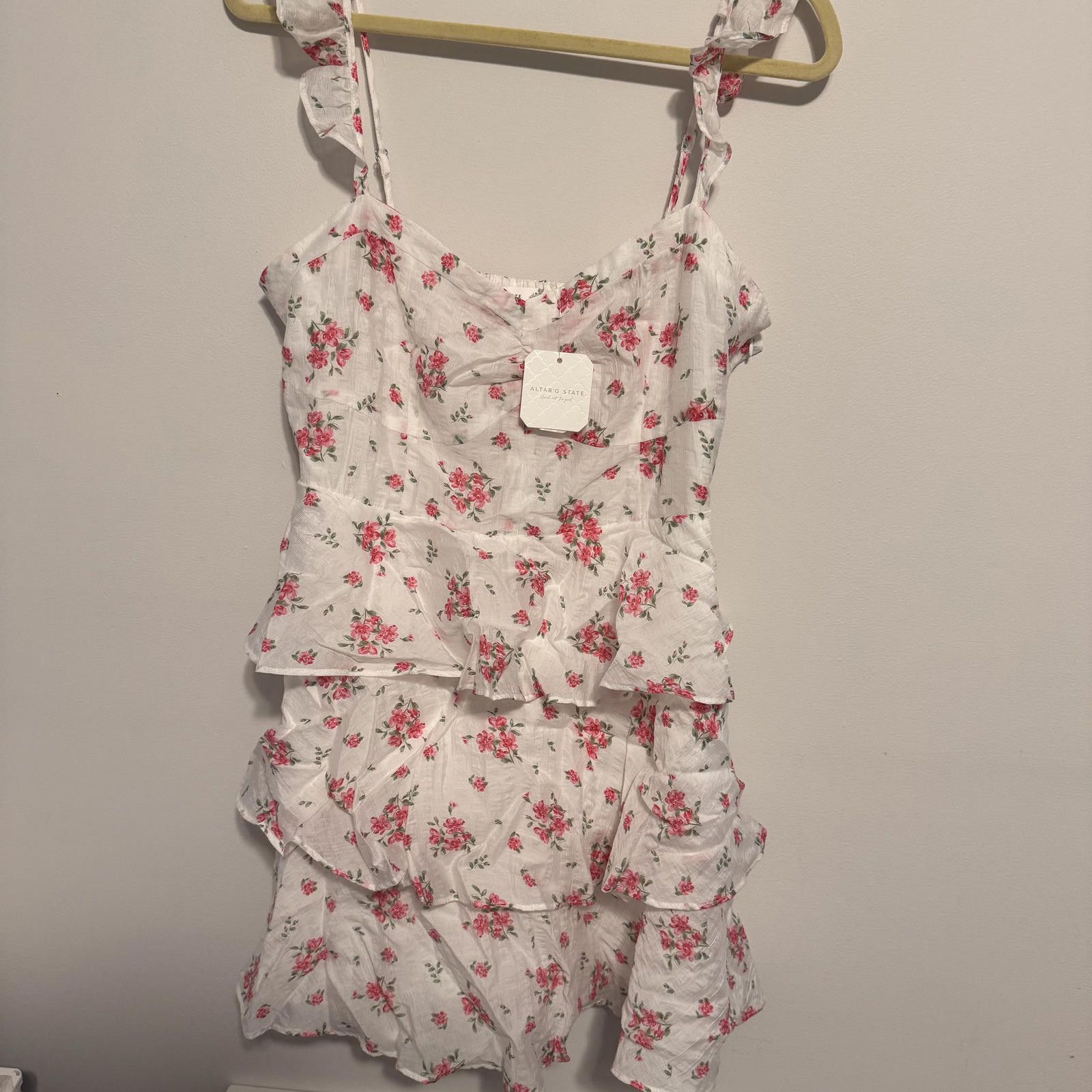 Other Altar'd State 'Magnolia' Mini Floral Dress NWT Size L / US 10 / IT 46 - 1 Thumbnail
