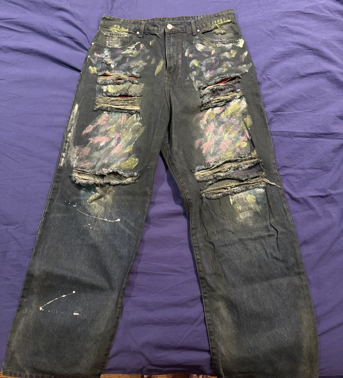 basketcase gallery Basket Case Gallery LAX, baggy denim (paint splatter) Size US 36 / EU 52 - 1 Thumbnail
