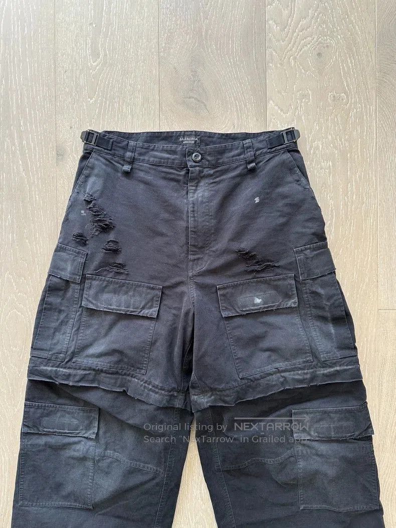 Balenciaga Balenciaga 24SS Grade Robe cargo, damaged work pants . Size US 32 / EU 48 - 2 Thumbnail