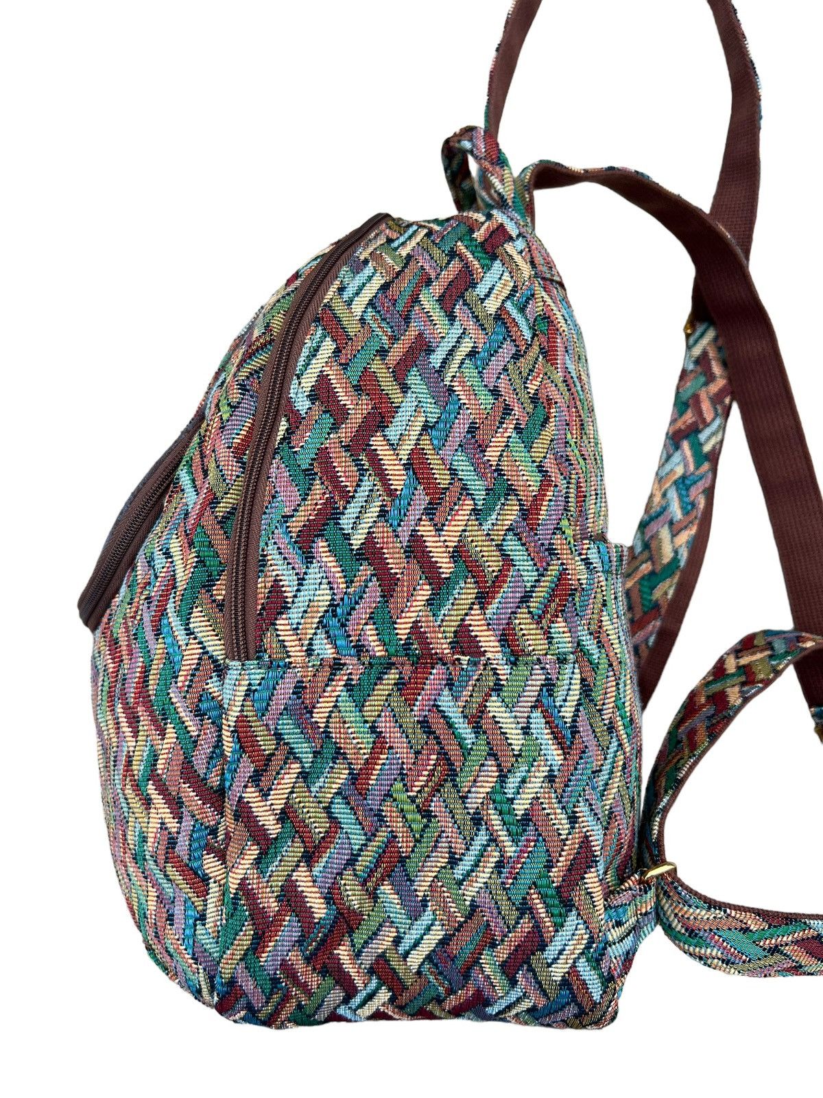 Vintage Vintage Yamatoya Ravi Ravi Japan Jacquard Backpack Bag Size ONE SIZE - 9 Thumbnail