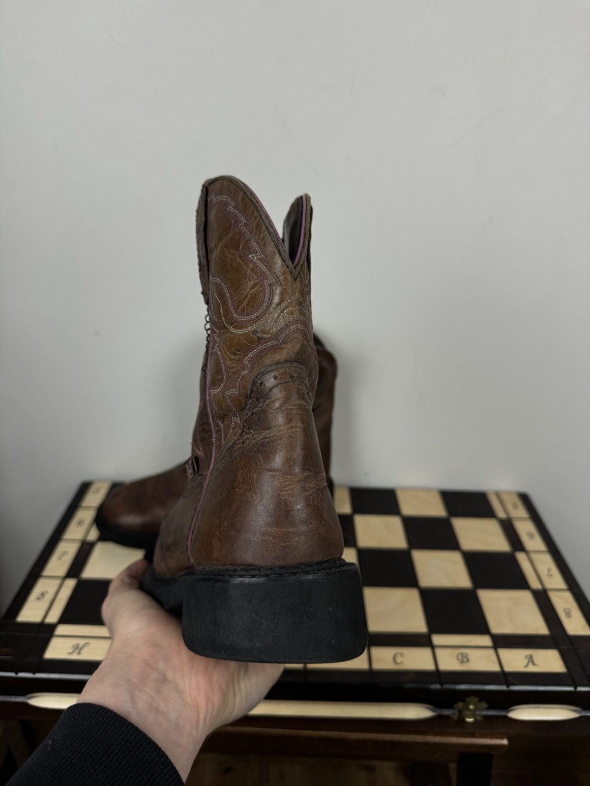 Tony Lama Vintage cowboy boots Justin USA Texas original retro item Size US 9 / IT 39 - 5 Thumbnail