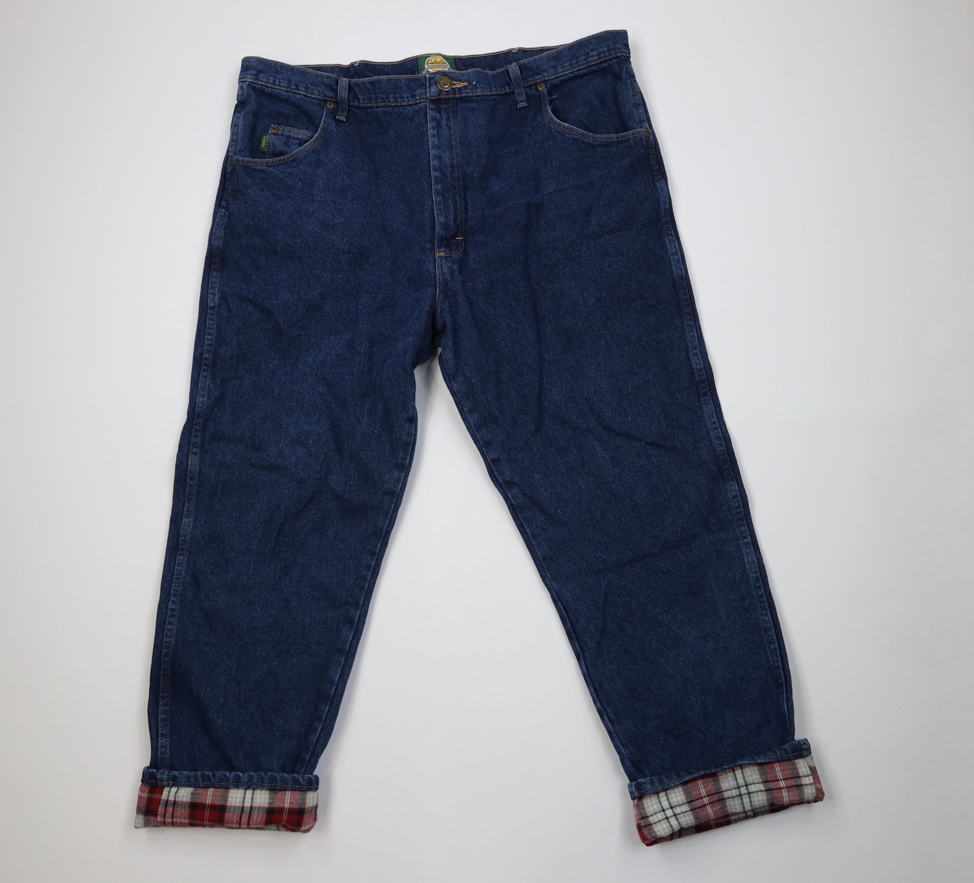 Cabelas Vintage Y2K Cabelas Heavyweight Flannel Lined Wide Leg Jeans Size US 42 / EU 58 - 1 Thumbnail
