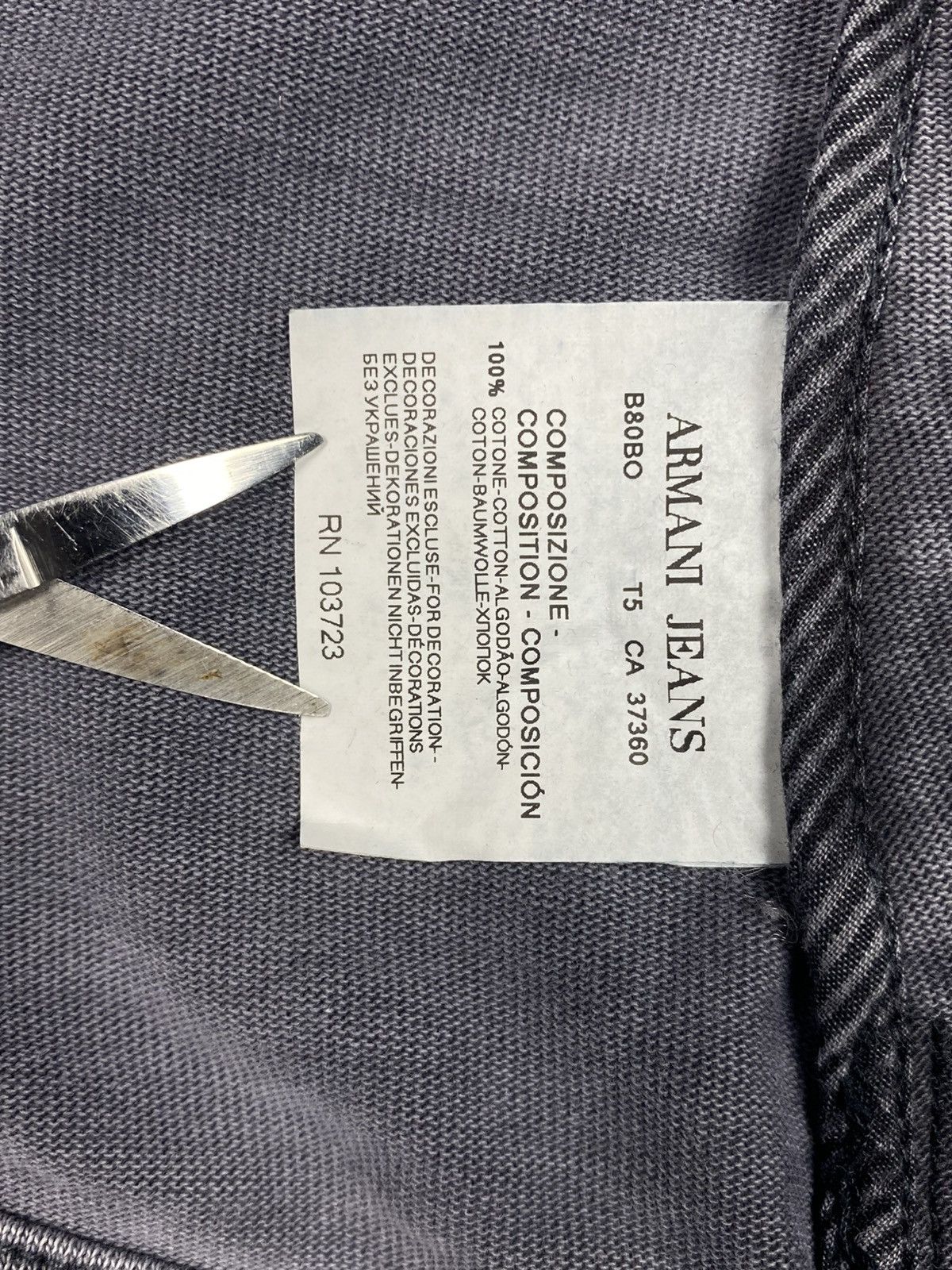 Armani Armani Jeans Grey Asymmetrical Biker Motorcycle Jacket Y2K Size XL / US 12-14 / IT 48-50 - 25 Thumbnail