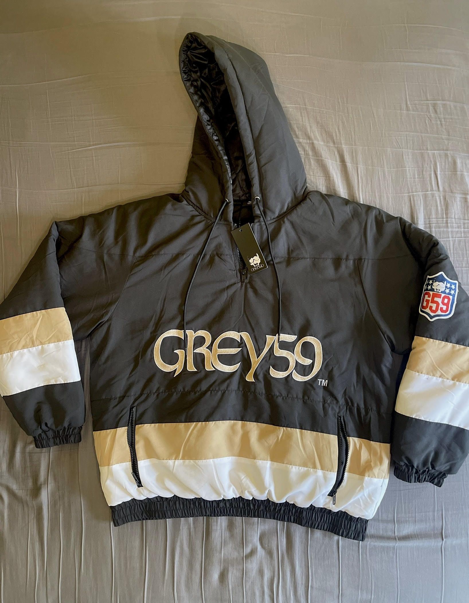 G59 Records WHO DAT STADIUM BLACK JACKET - (Large) | Grailed