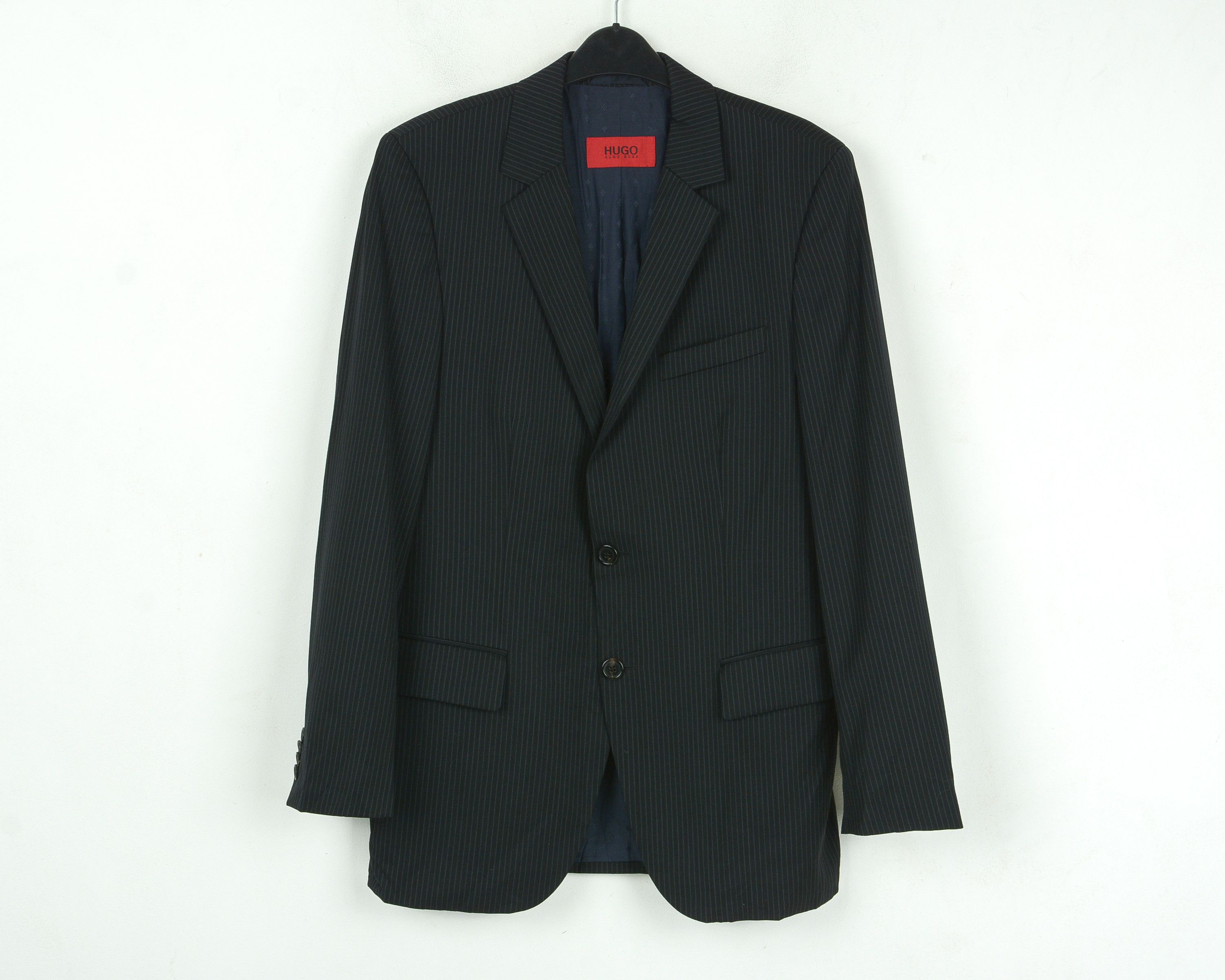 Hugo Boss Blazer Virgin Wool Pinstriped Jacket US 38 Sport Coat Size 38R - 1 Thumbnail