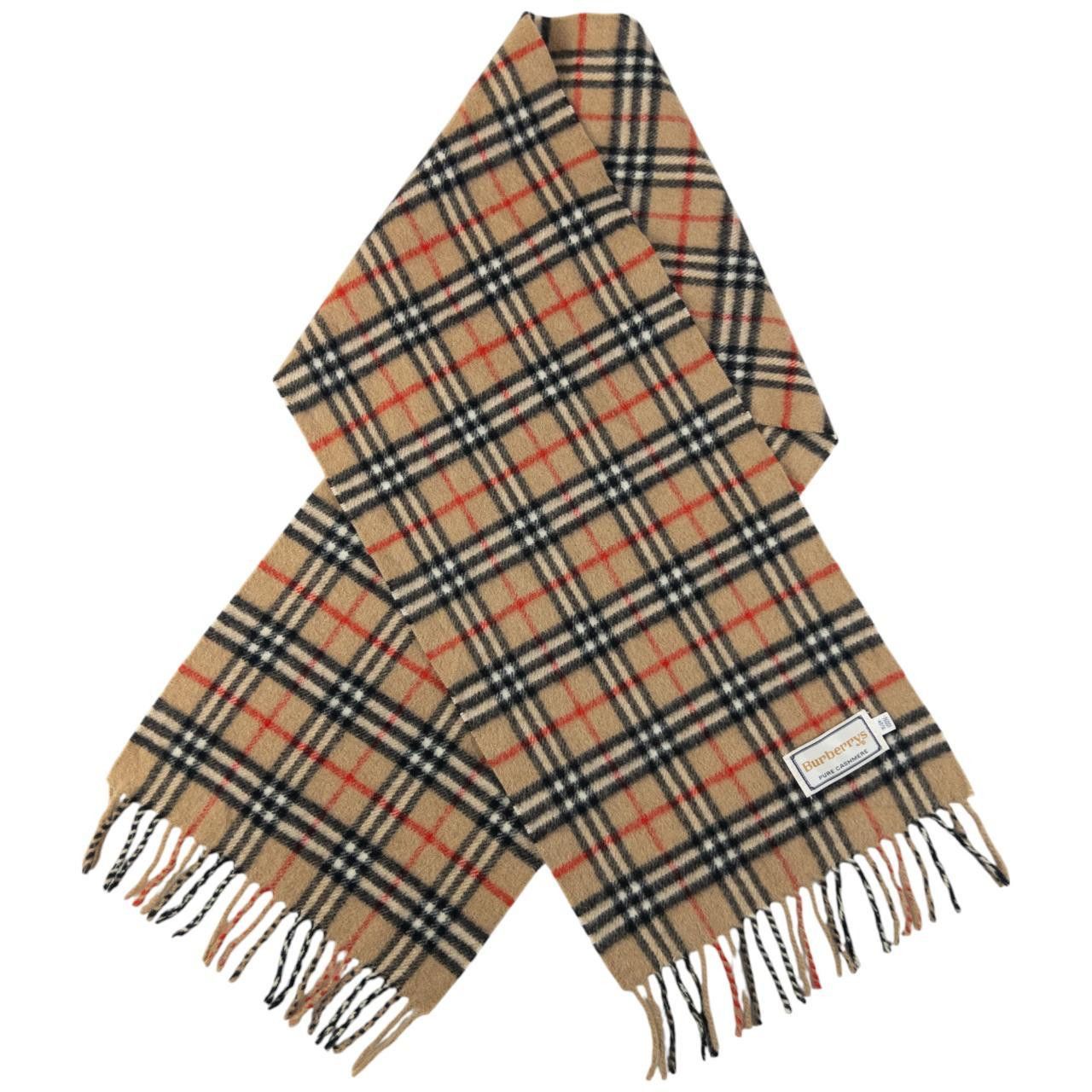 Burberry Vintage Burberry Nova Check Tassel Scarf Size ONE SIZE - 5 Thumbnail