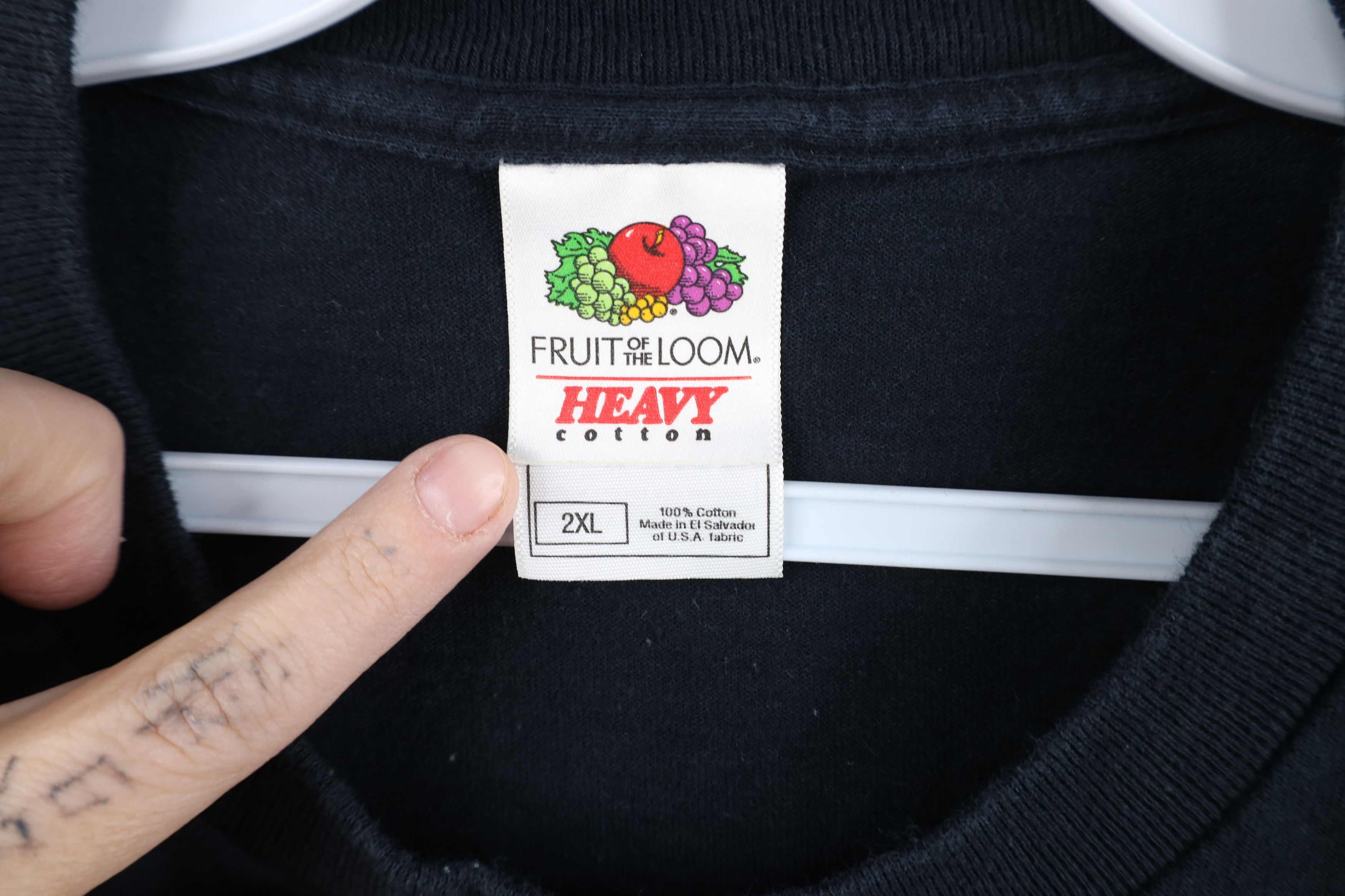 Vintage Vintage 90s Y2K Streetwear Blank Heavy Cotton T-Shirt Black Size US XXL / EU 58 / 5 - 6 Thumbnail