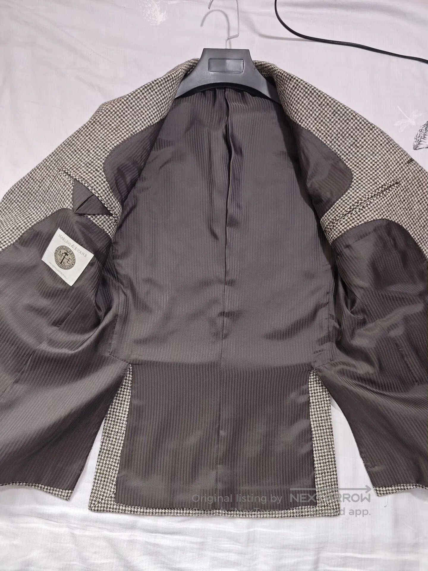 Japanese Brand Custom Wool Houndstooth Suit Jacket. Size US S / EU 44-46 / 1 - 6 Thumbnail