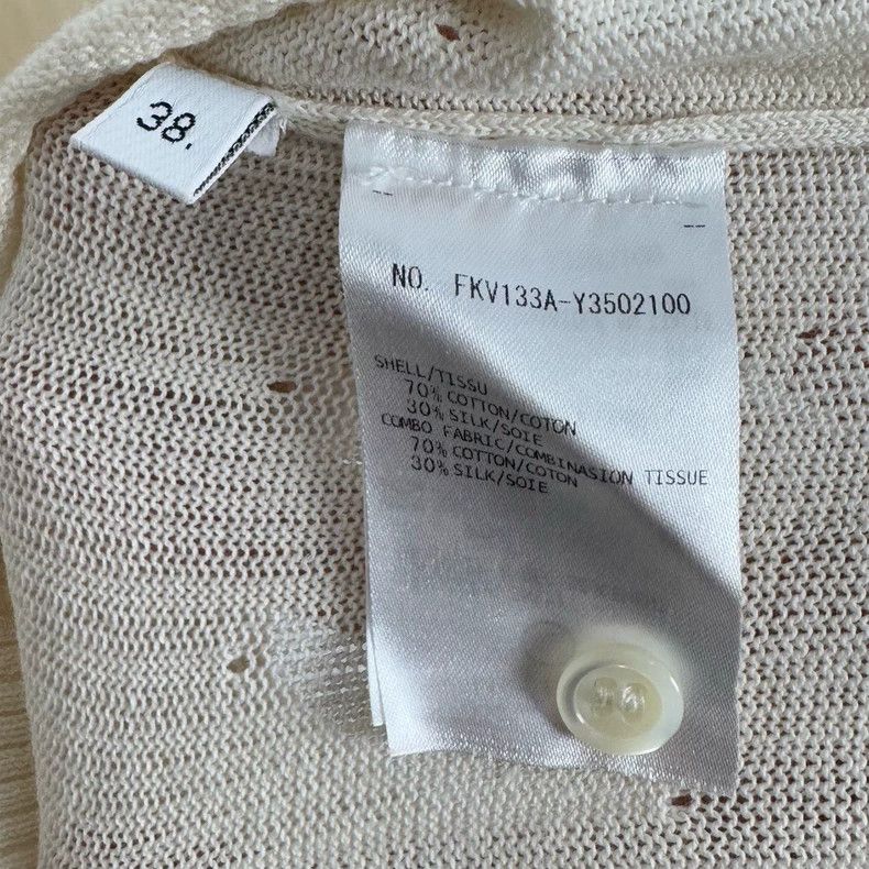 Thom Browne Thom Browne size38 White four stripe knitted sweater with l Size XS / US 0-2 / IT 36-38 - 4 Thumbnail