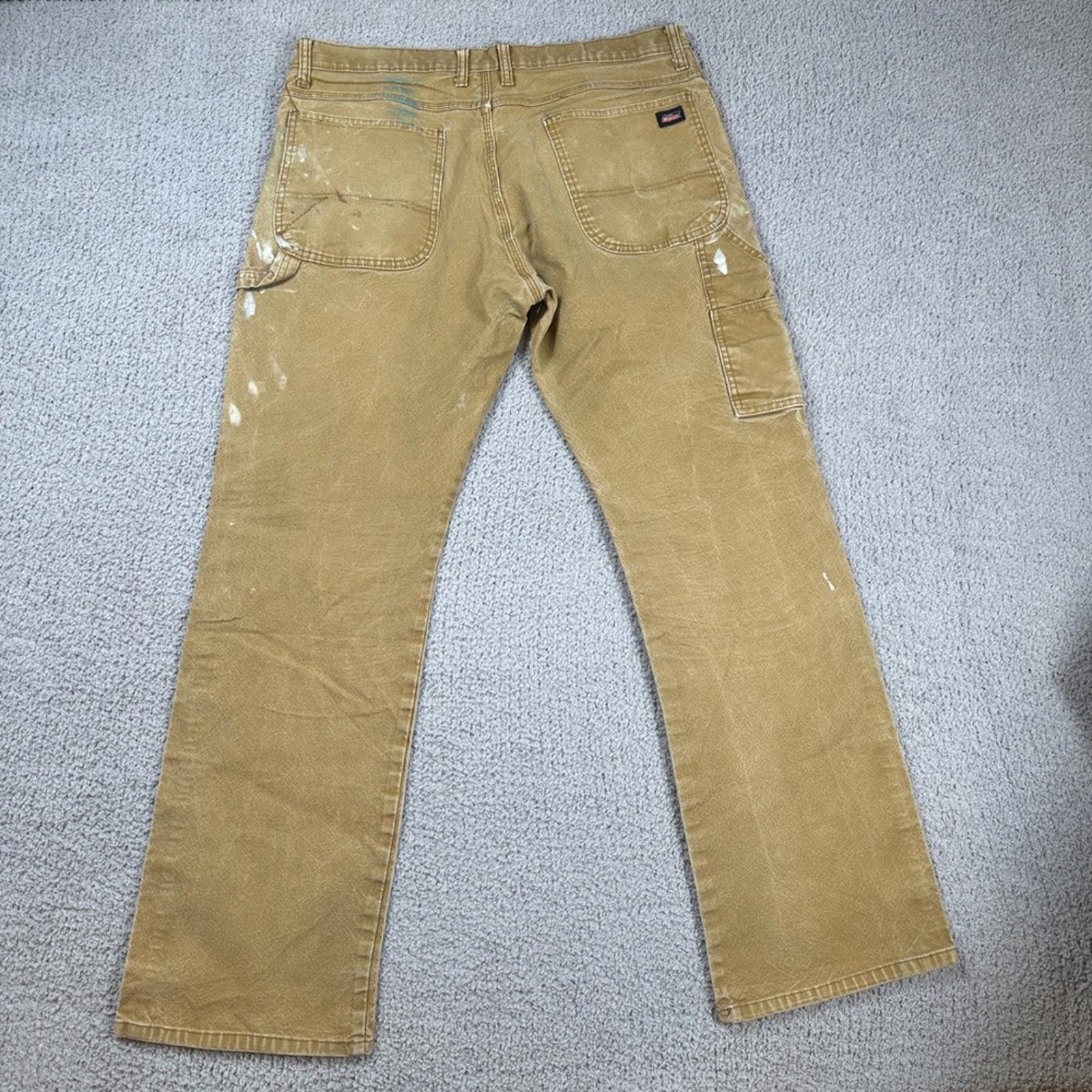 Dickies Dickies Carpenter Pants Mens 36x34 Tan Paint Splatter Work Size US 36 / EU 52 - 2 Thumbnail
