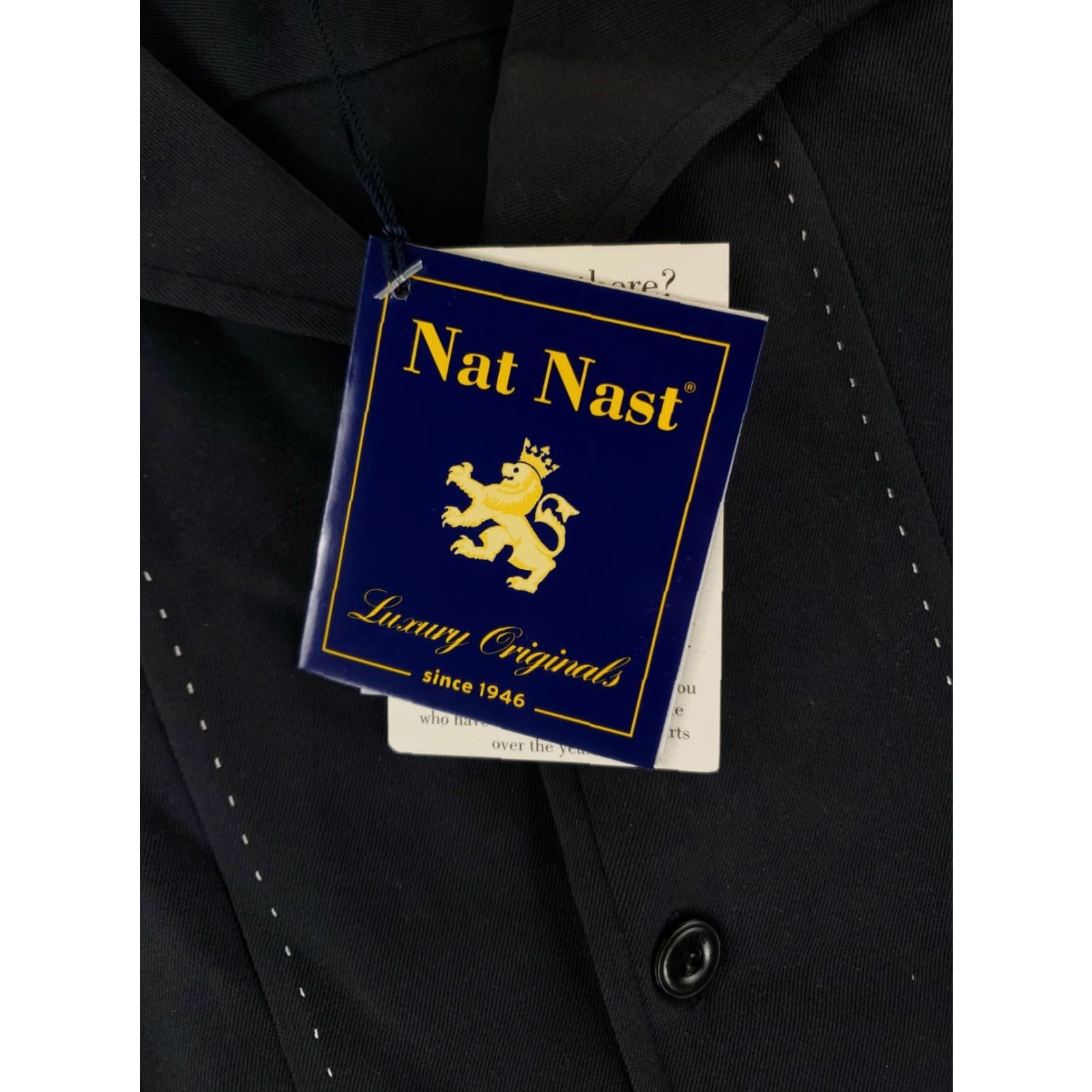 Nat Nast VINTAGE Nat Nast Shirt Button-Up 100% Silk Limited Edition All In 142 Black Mens 2XB NWT Size US XXL / EU 58 / 5 - 6 Thumbnail