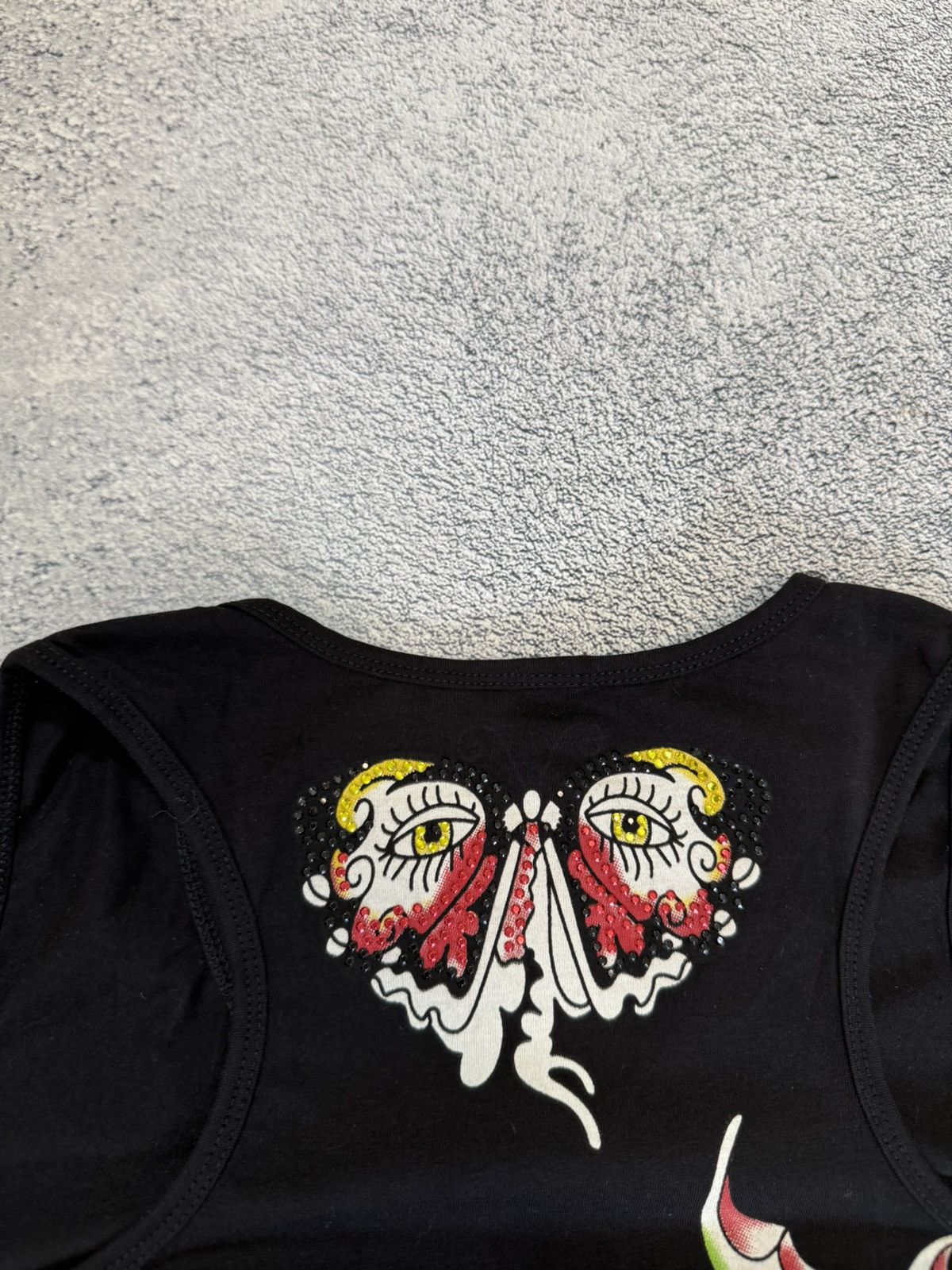 Ed Hardy Ed Hardy Dress Tattoo Roses Butterflies Skull Y2K Stretch Size S / US 4 / IT 40 - 10 Thumbnail