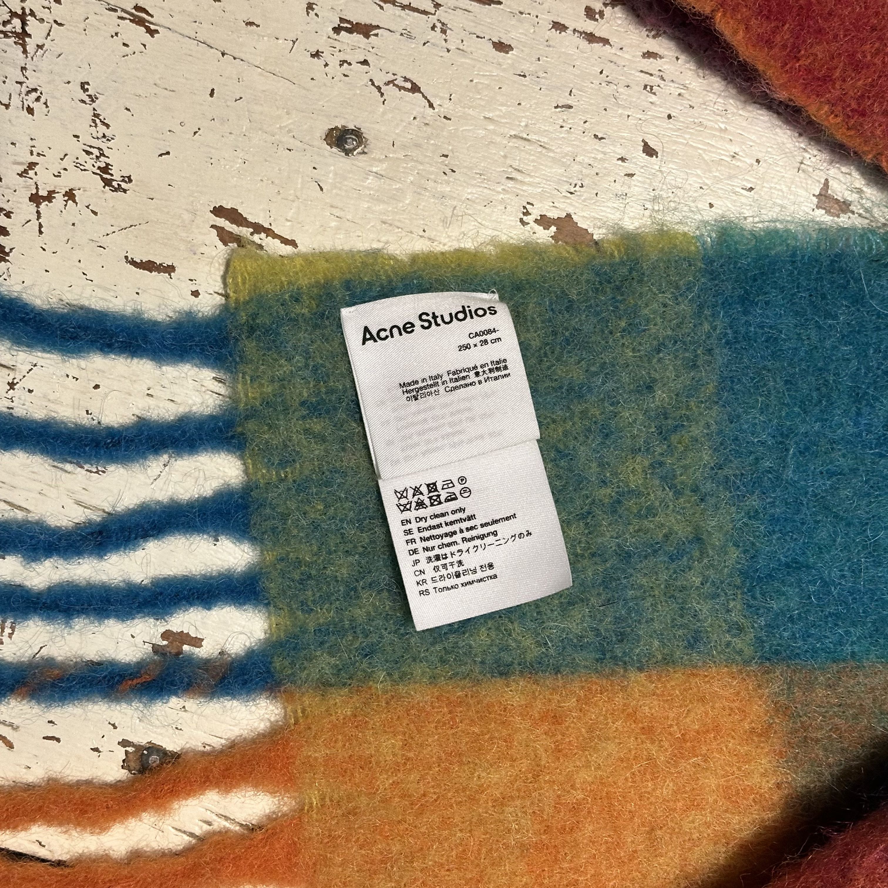 Acne Studios ACNE STUDIOS MOHAIR MULTI CHECK SCARF Size ONE SIZE - 3 Thumbnail