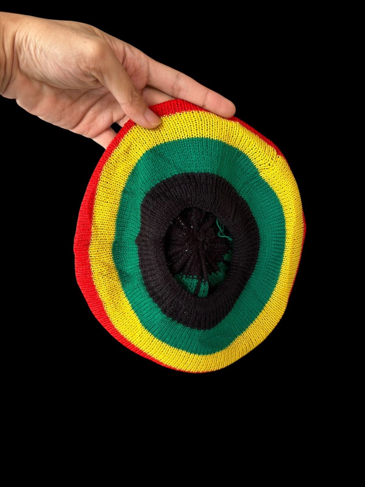 Japanese Brand × Kapital × Vintage Crochet Knitted Handmade Rasta Style Beanie ☠️☠️ Size ONE SIZE - 5 Thumbnail