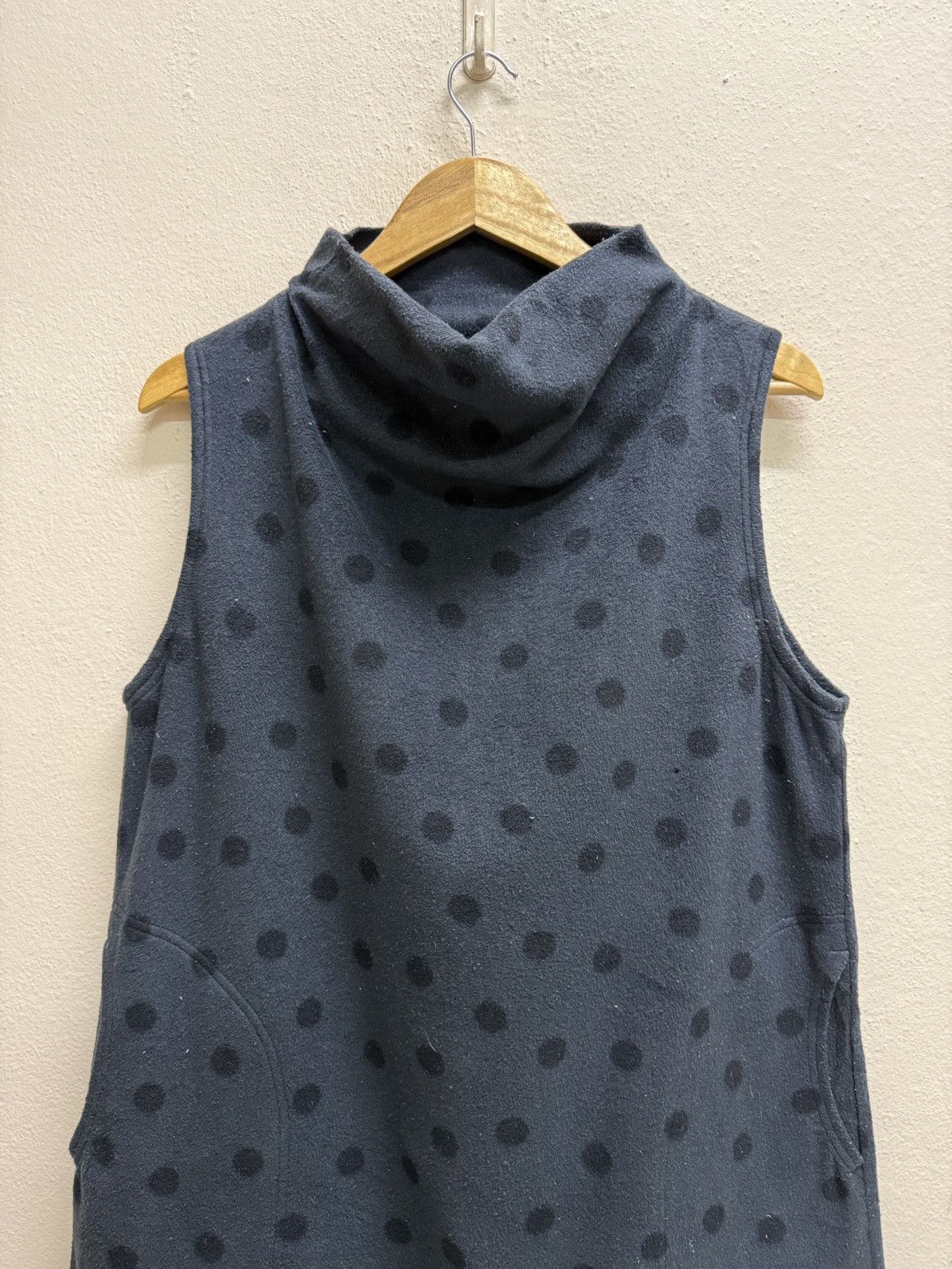 Yohji Yamamoto Y’s for living polkadot turtle neck fleece tunic dress Size M / US 6-8 / IT 42-44 - 19 Thumbnail