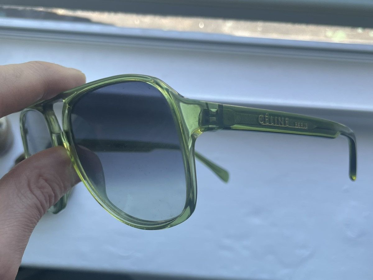 Celine Céline Paris Translucent Green Aviator Sunglasses Size ONE SIZE - 4 Thumbnail