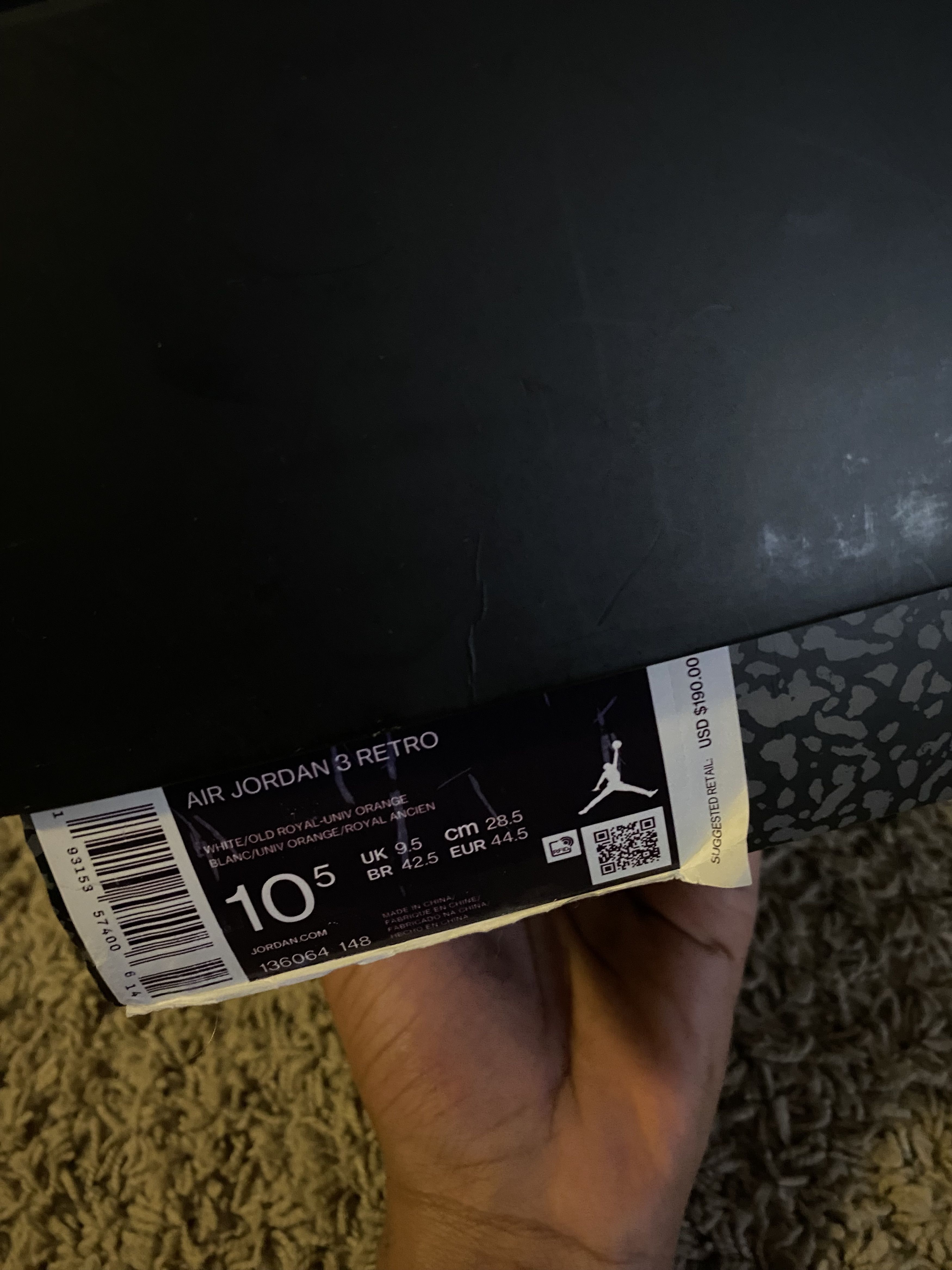 Jordan Brand Jordan 3 Knicks Sz 10.5 Size US 10.5 / EU 43-44 - 8 Thumbnail