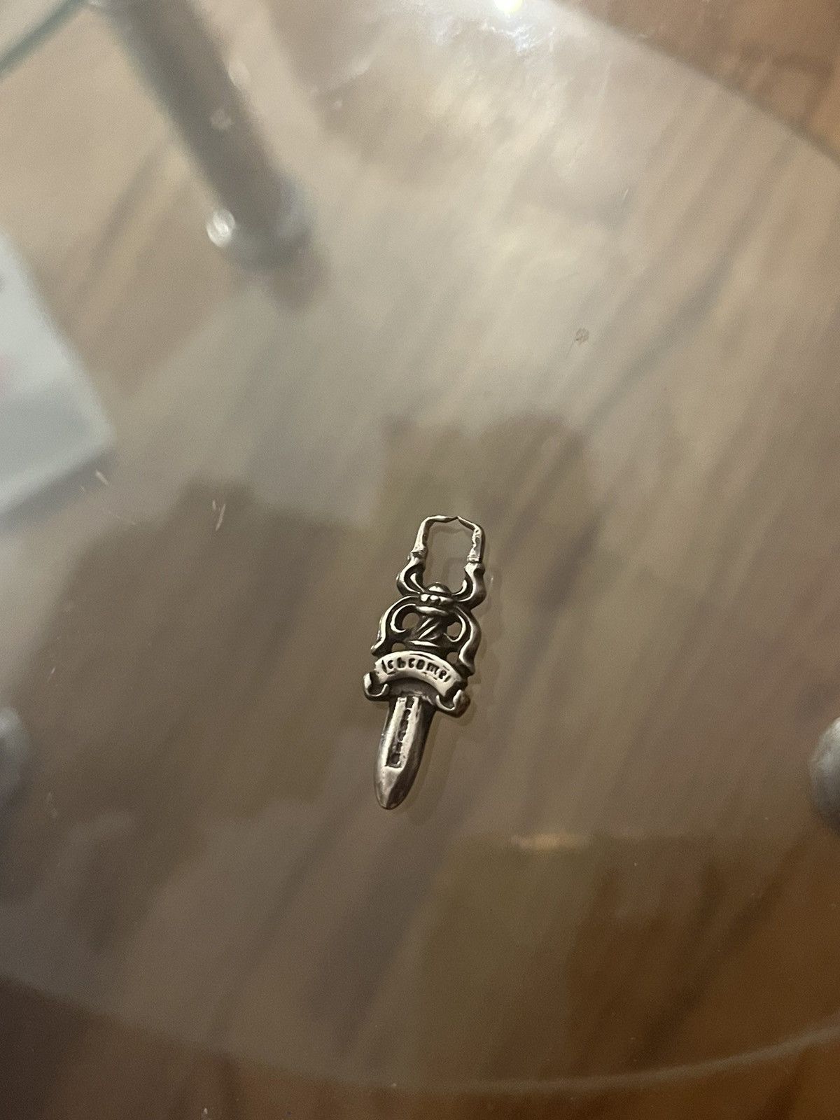 image of Chrome Hearts Dagger Pendant in Silver, Men's